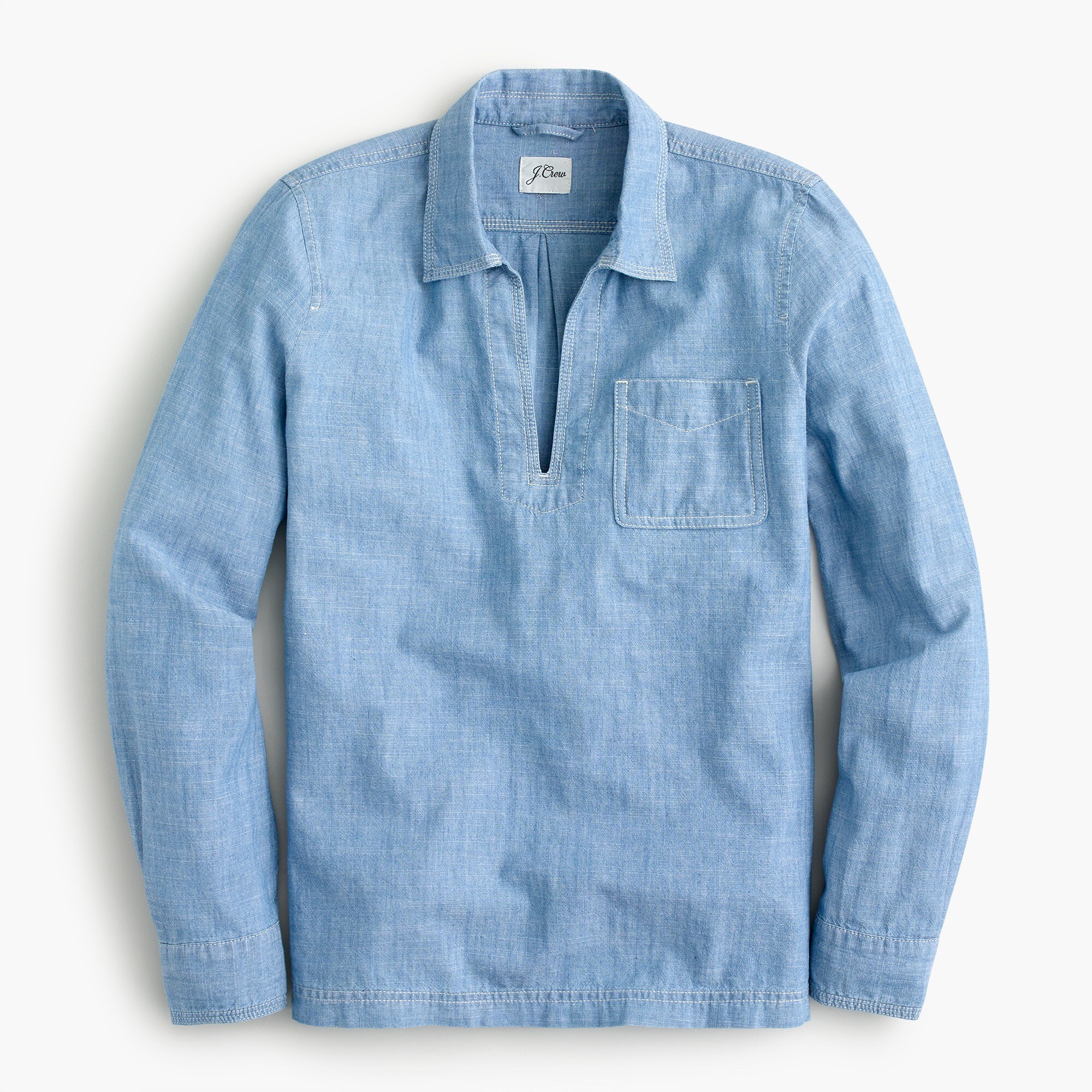 popover denim shirt