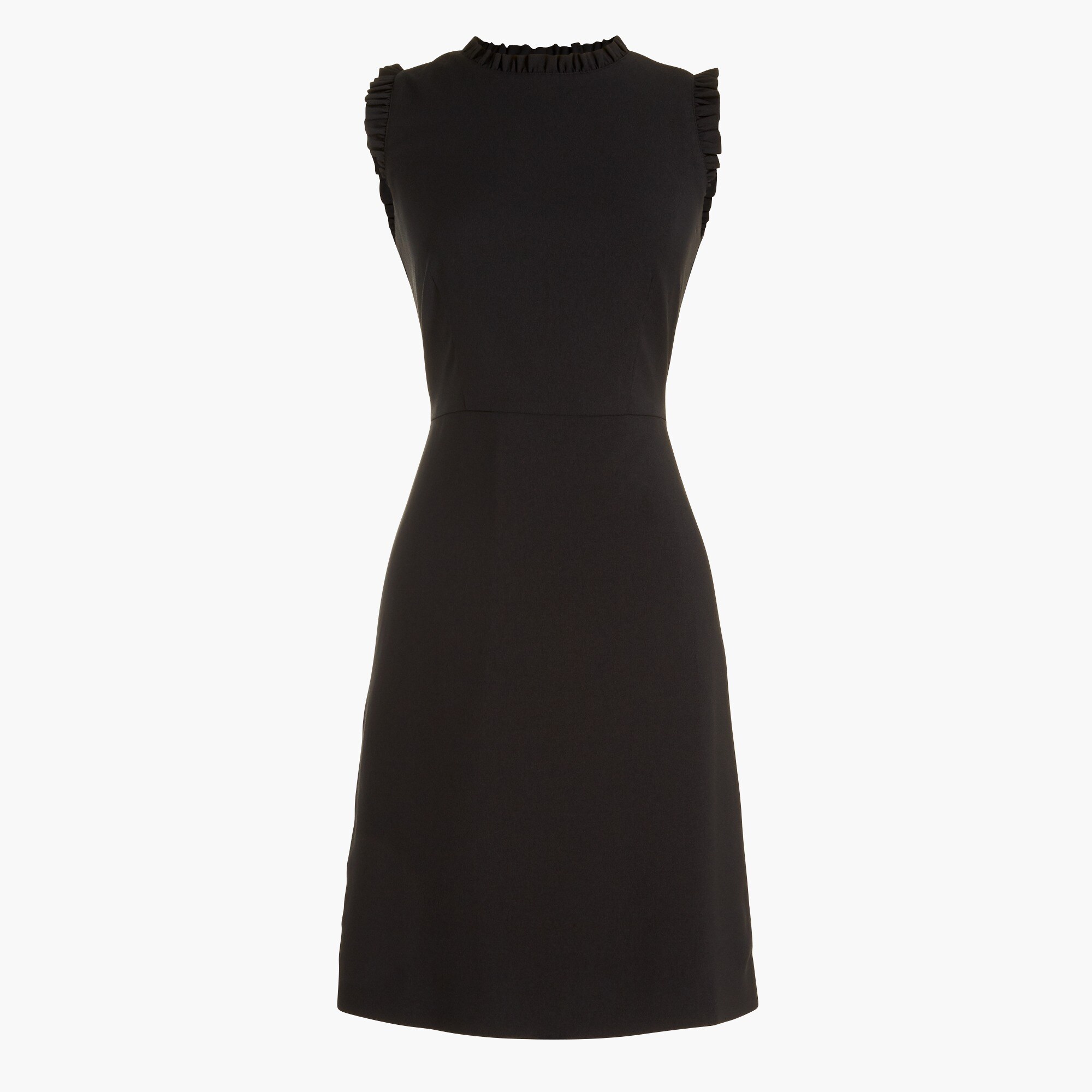 Ruffleneck shift dress