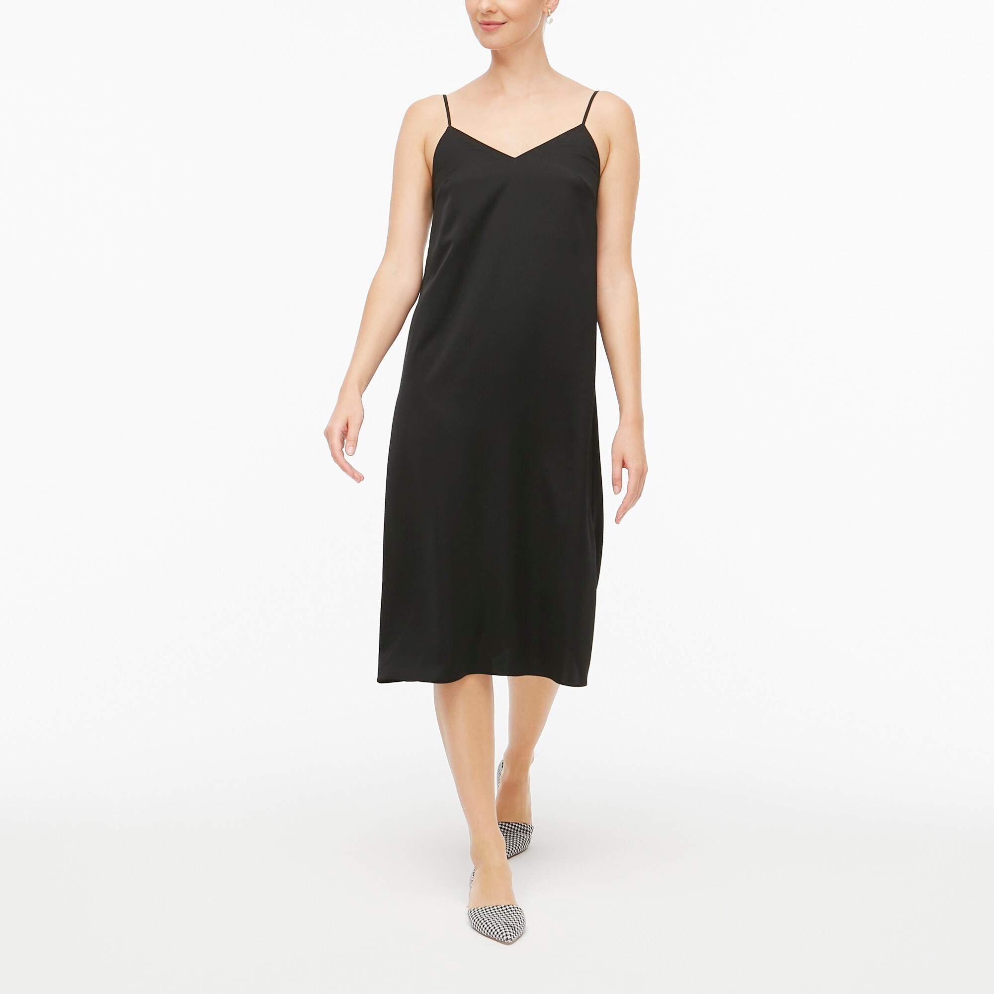v neck dress slip