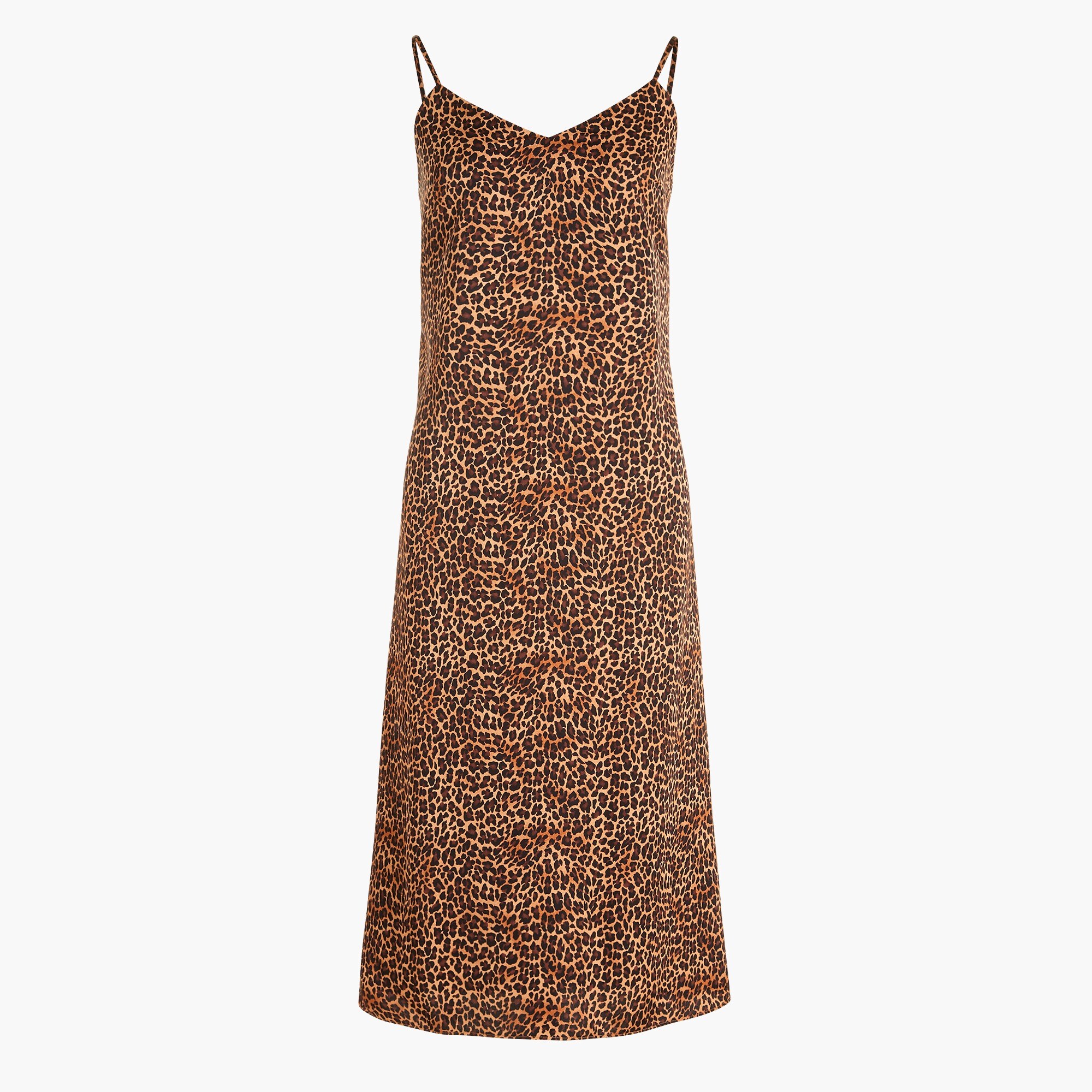 leopard v-neck slip dress for women