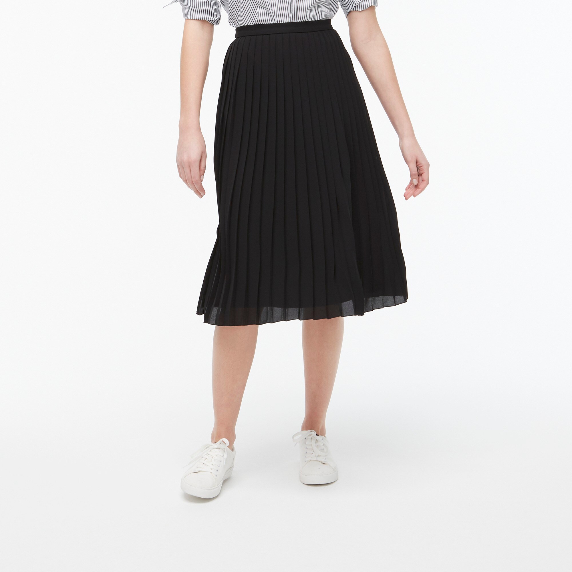 j crew factory red pleated skirt
