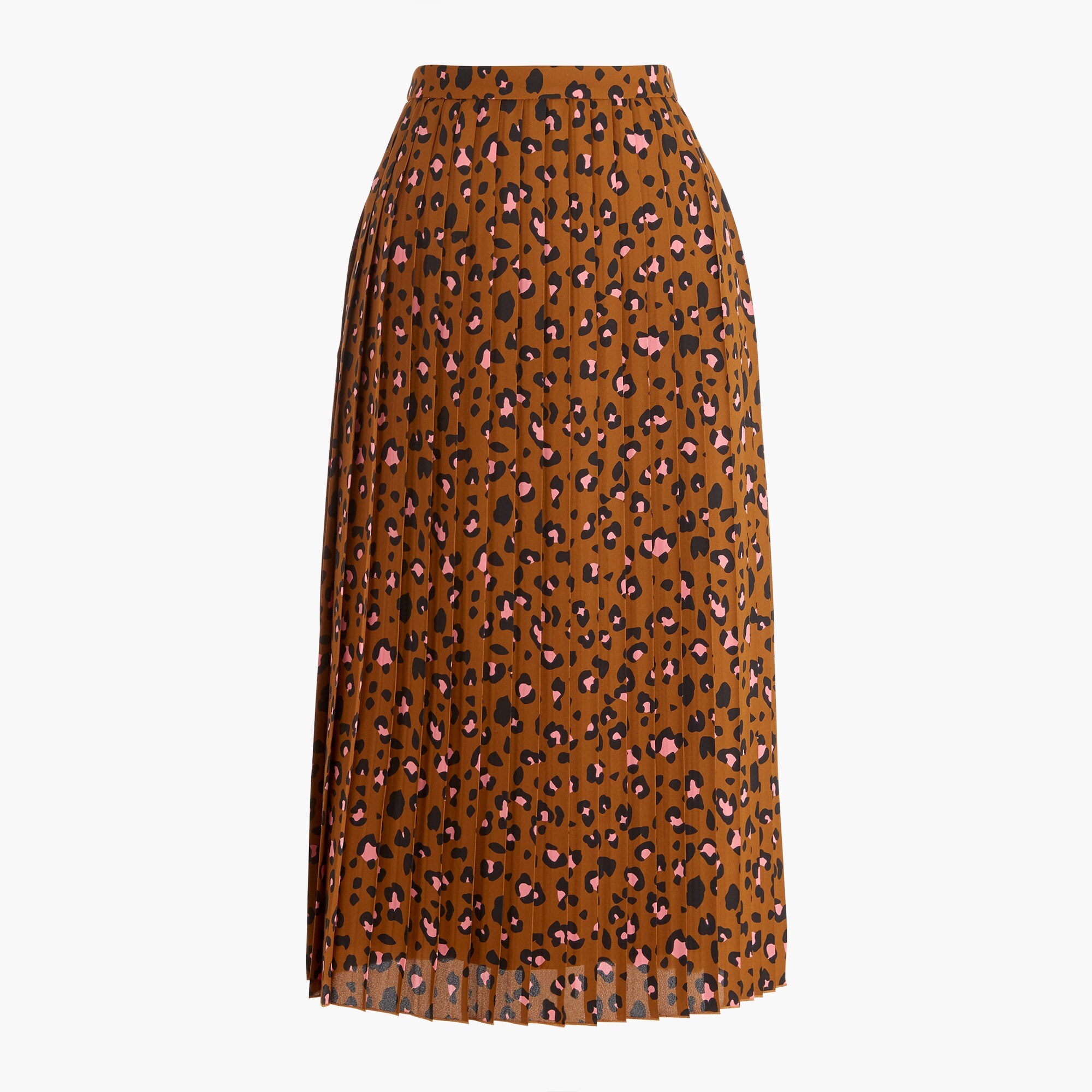 printed long pleated midi skirt for women