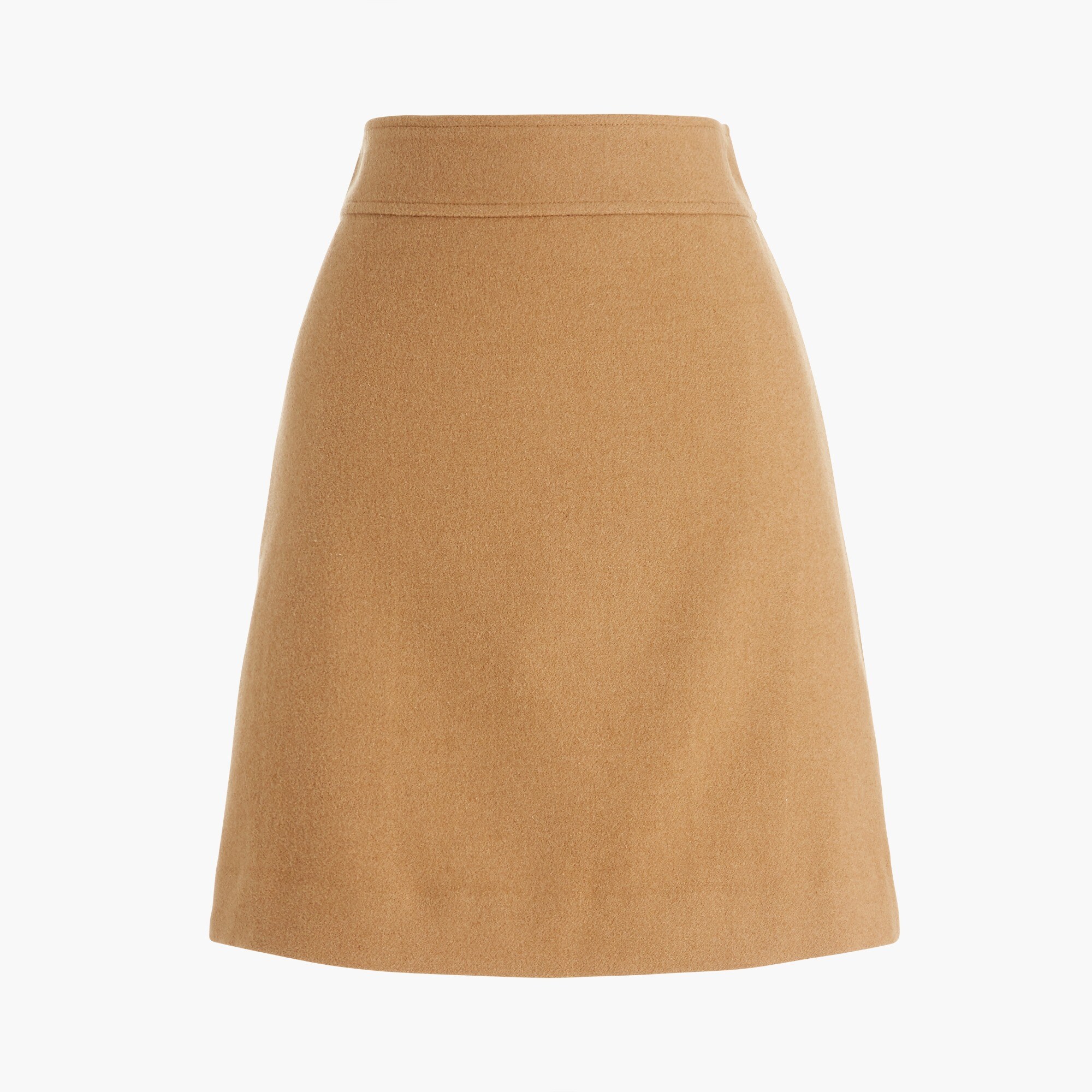 Wool-blend A-line skirt