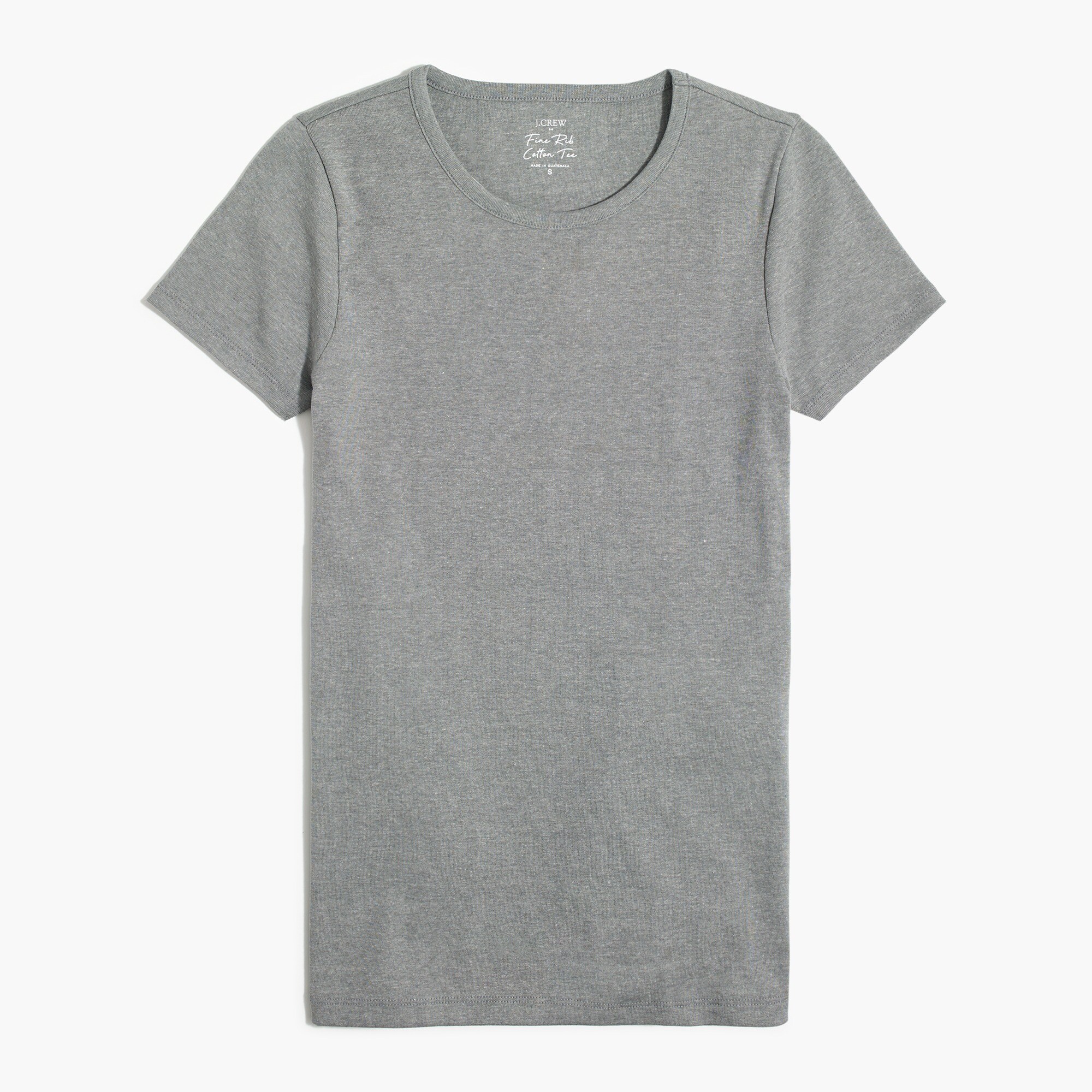 Fine-rib crewneck tee