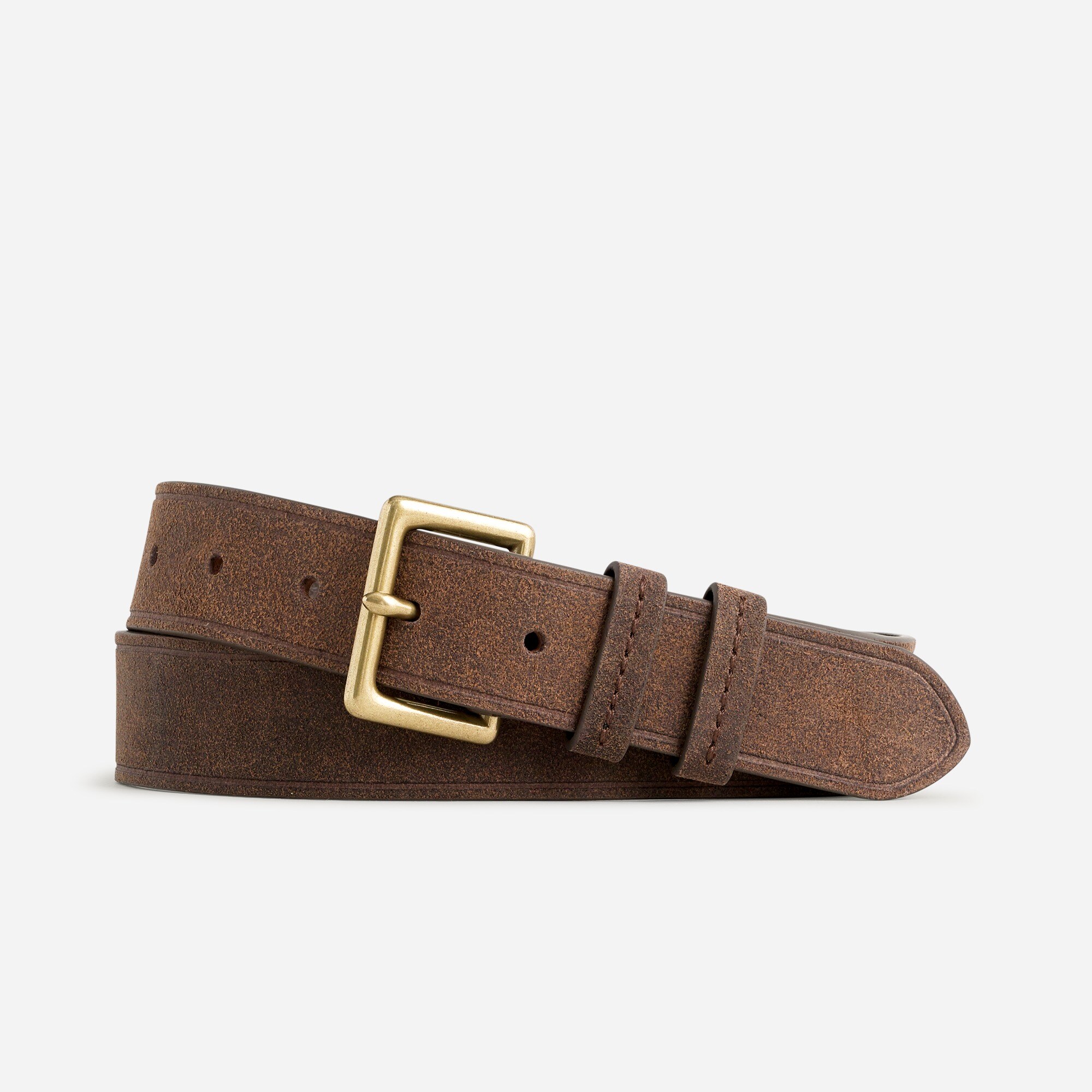 mens Wallace &amp; Barnes single-prong buckle leather belt