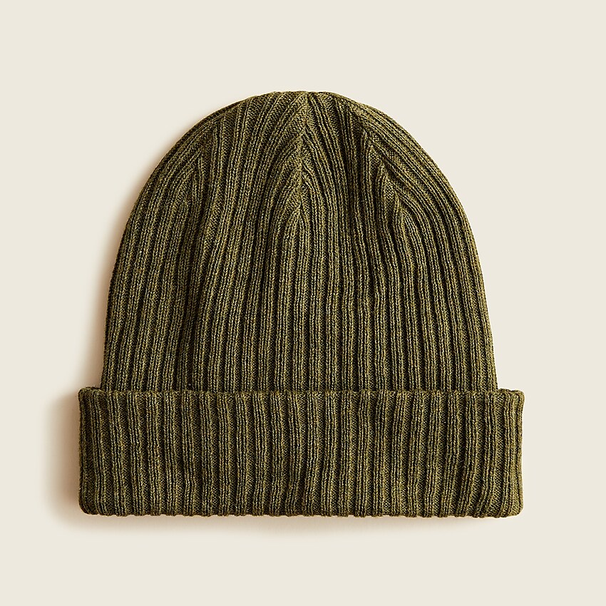 j.crew: cotton beanie for men, right side, view zoomed