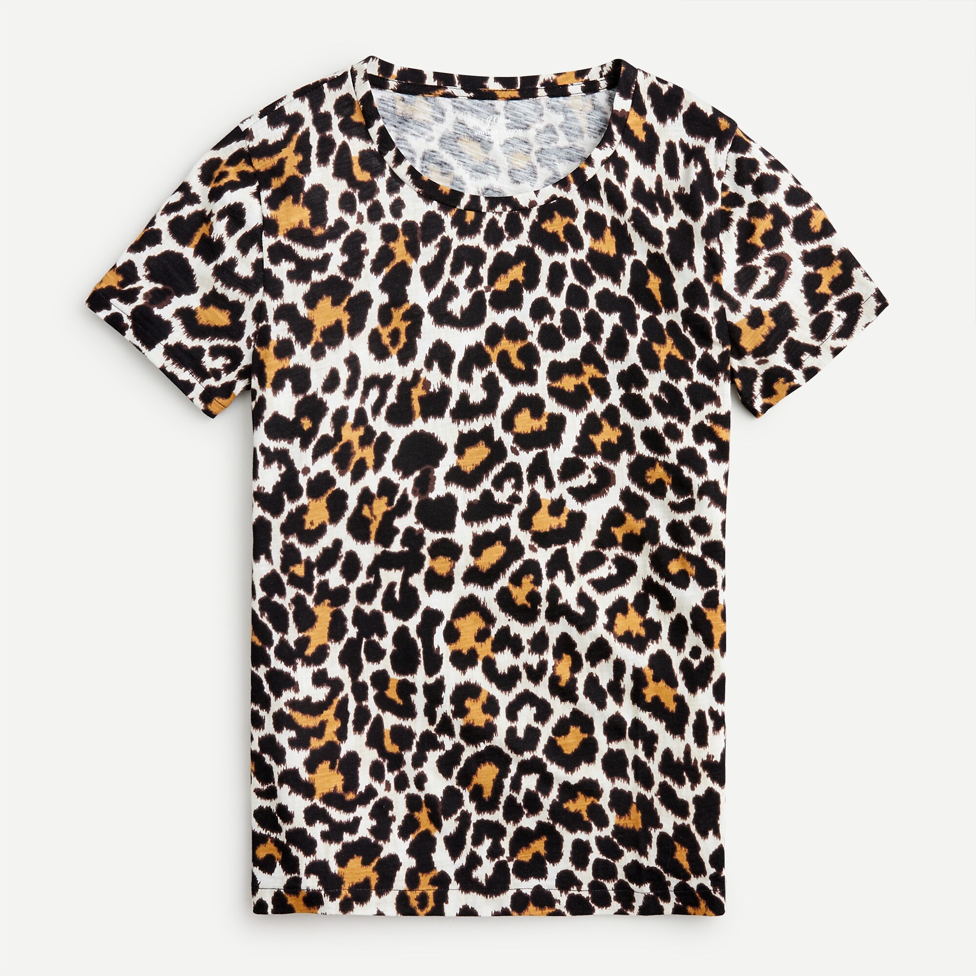 Vintage cotton T-shirt in leopard