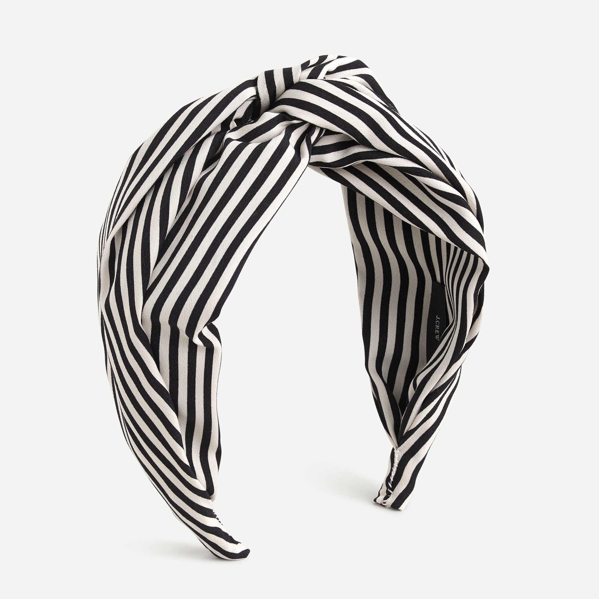 NWT J. Crew Beaded Puffy Blue and White Striped Headband J Crew Full Beaded Puffy Headband in Navy White Stripe main image 4