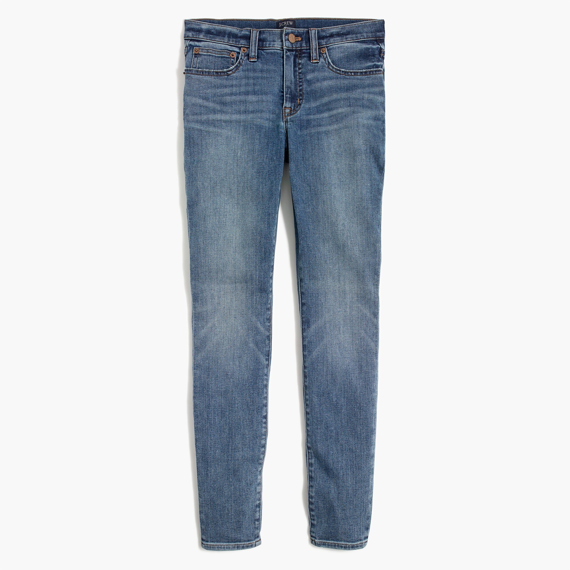 8" mid-rise skinny jean in authentic blue wash