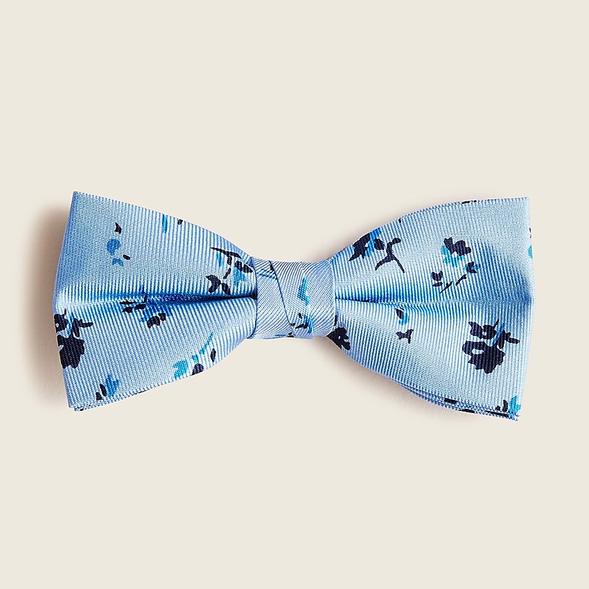 j.crew: boys' bow tie in blue floral for boys, right side, view zoomed