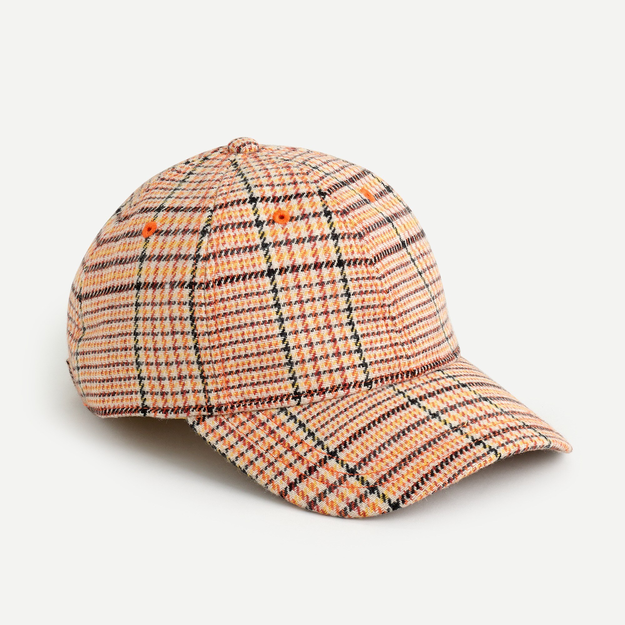 Baseball Cap In Yellow Plaid For Women | J.Crew display picture 1