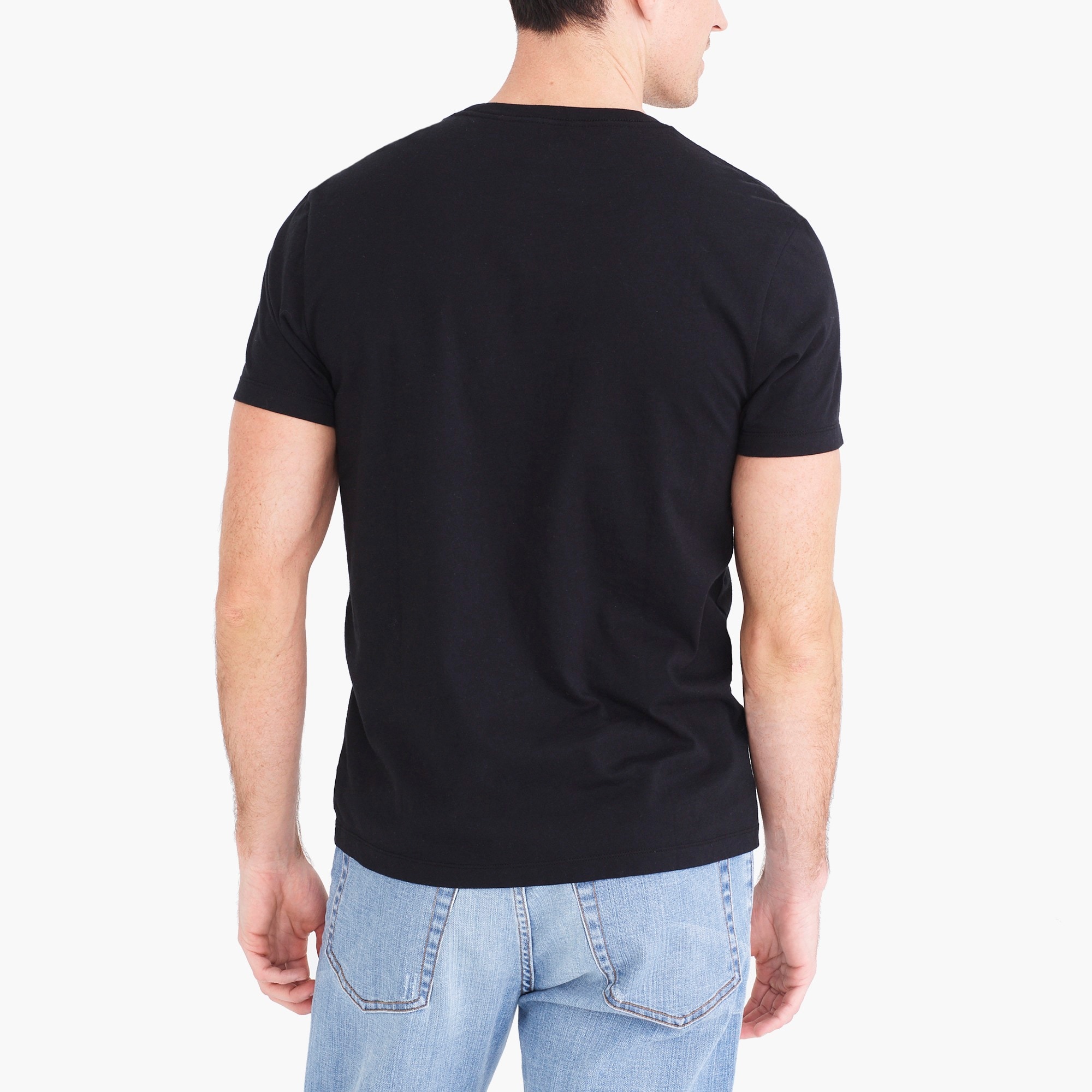 Cotton washed jersey pocket tee