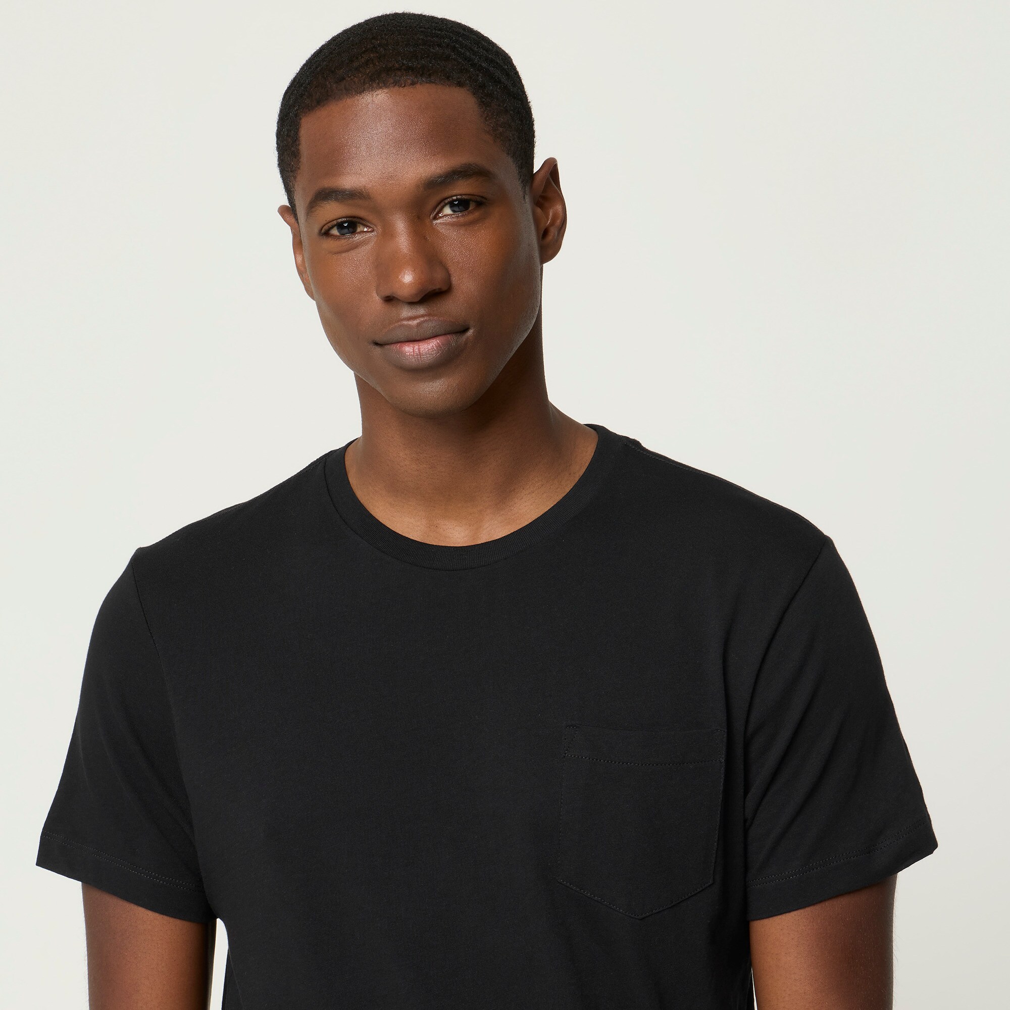Washed jersey pocket tee