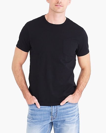 factory: washed jersey pocket tee for men