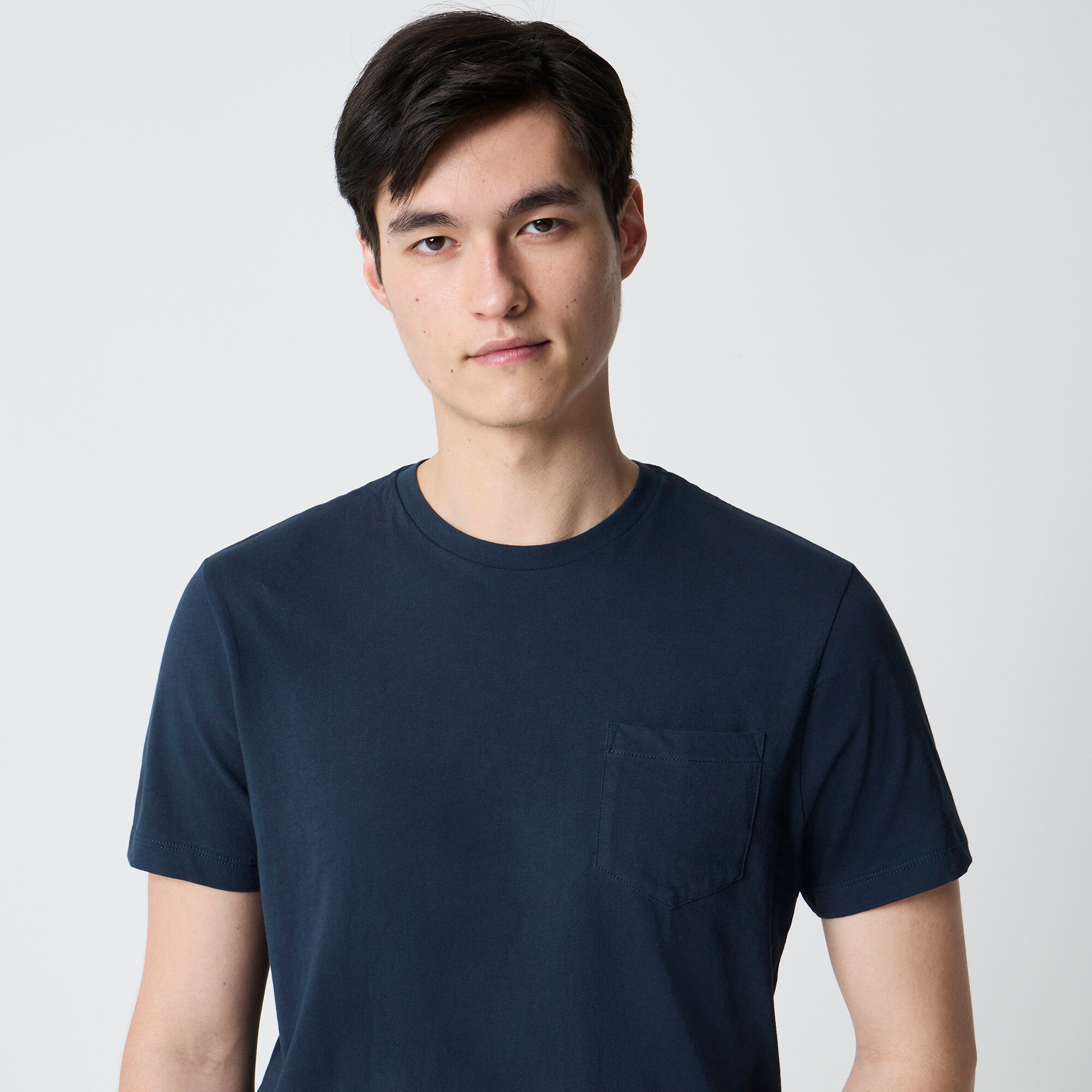 Cotton washed jersey pocket tee