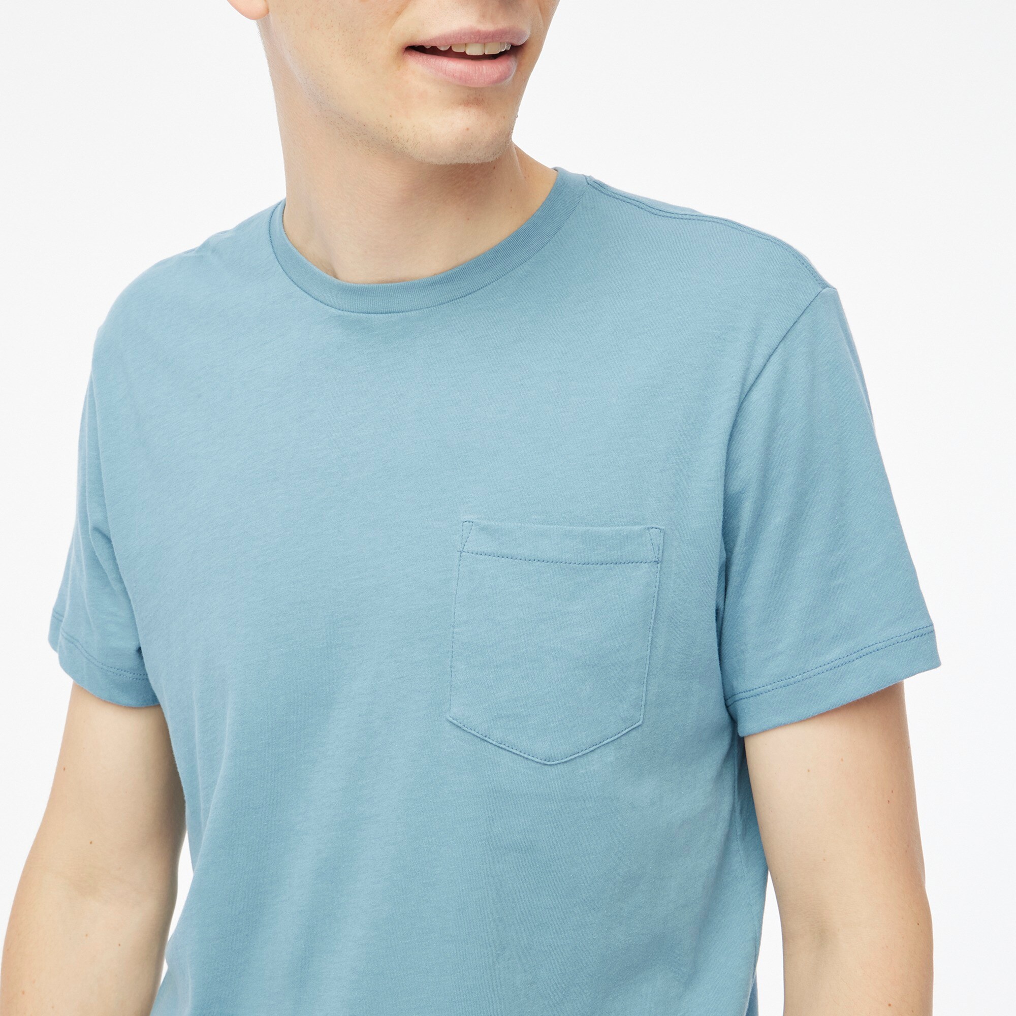 Washed jersey pocket tee