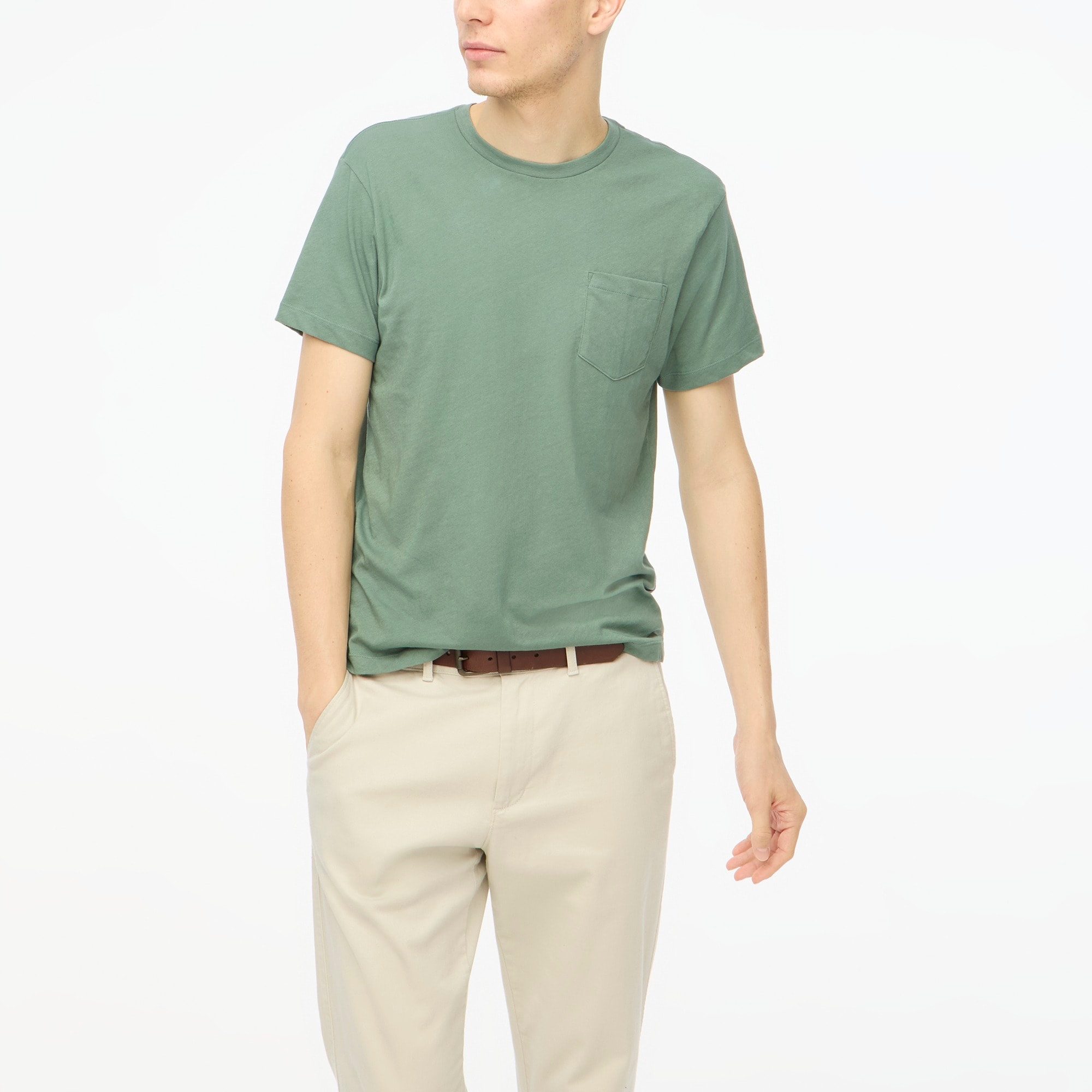 mens Washed jersey pocket tee