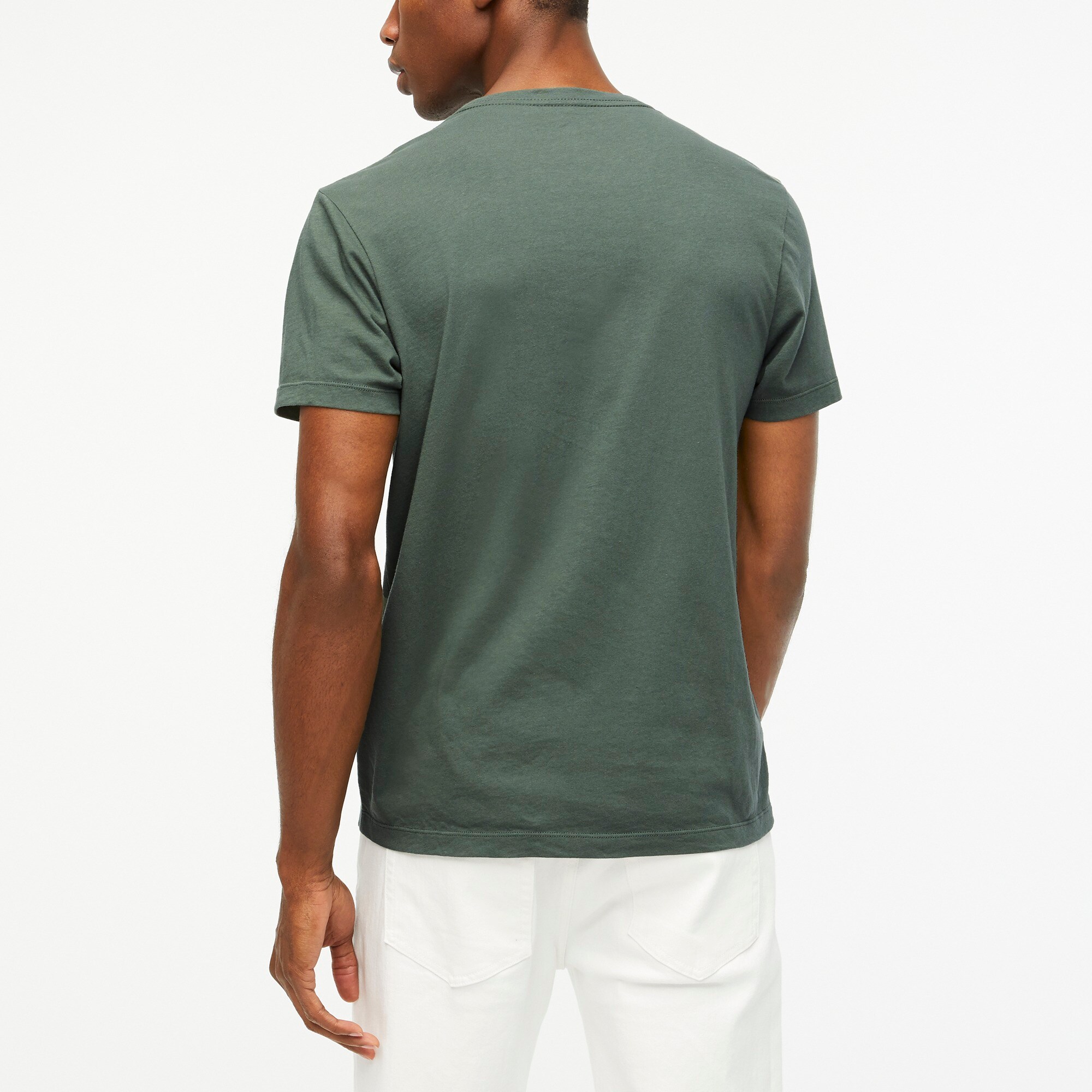 Cotton washed jersey pocket tee