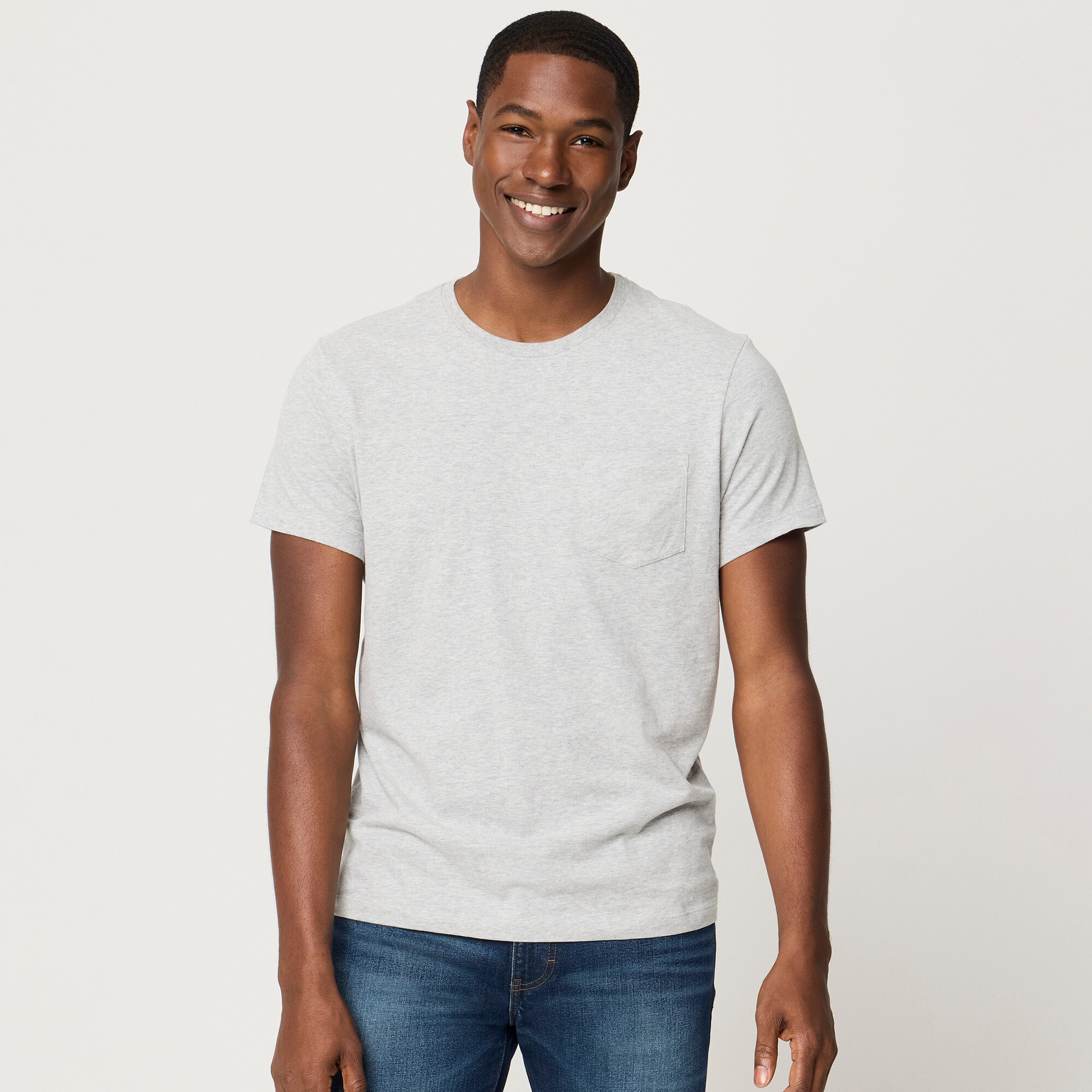 Washed jersey pocket tee