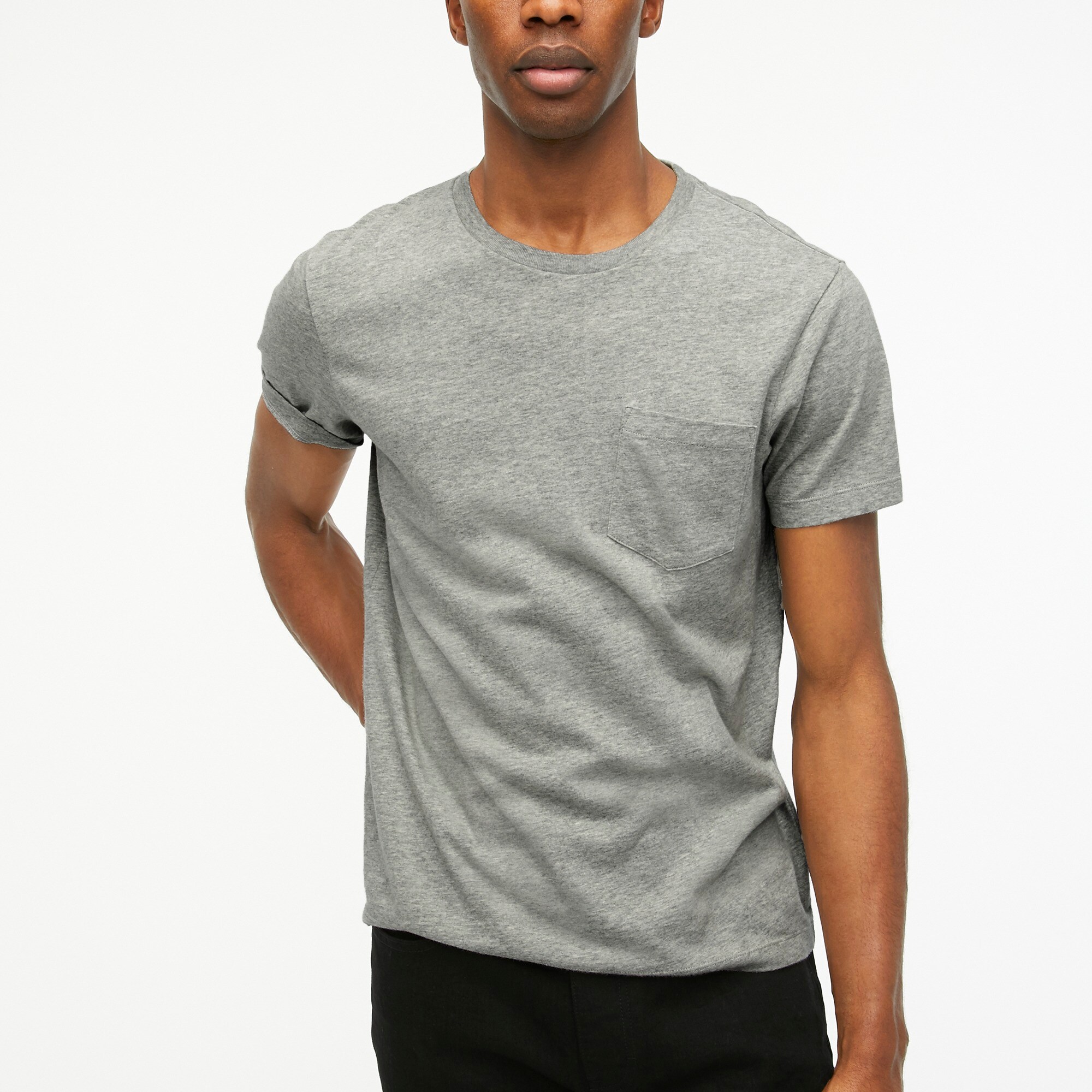 mens Cotton washed jersey pocket tee