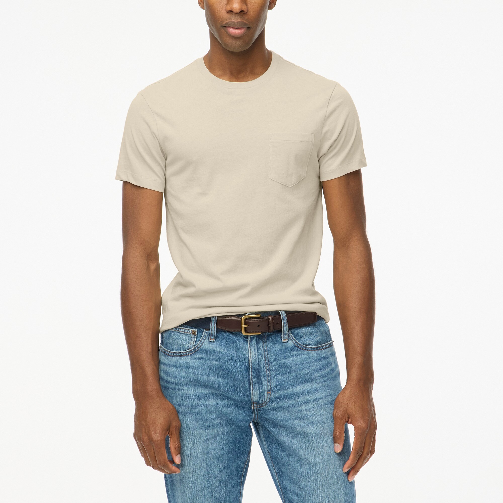 factory: washed jersey pocket tee for men