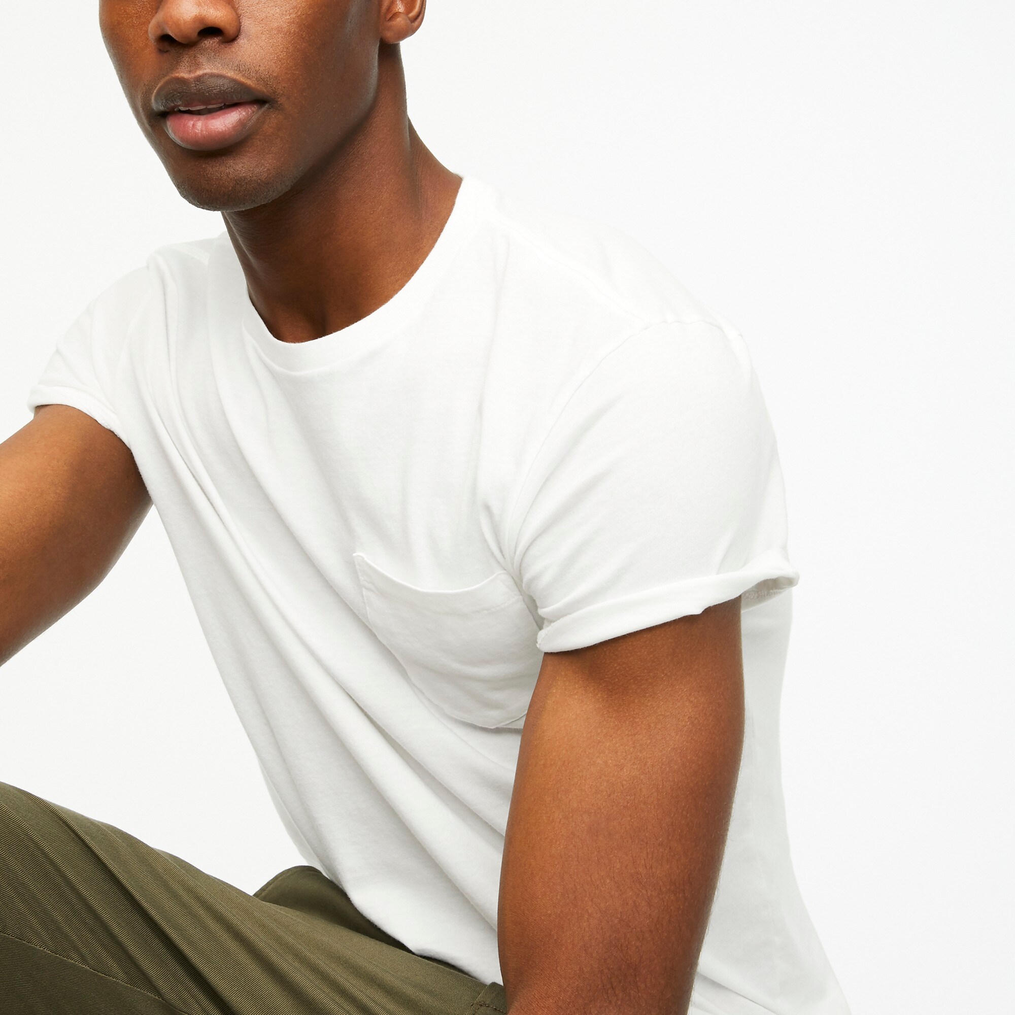 Washed jersey pocket tee