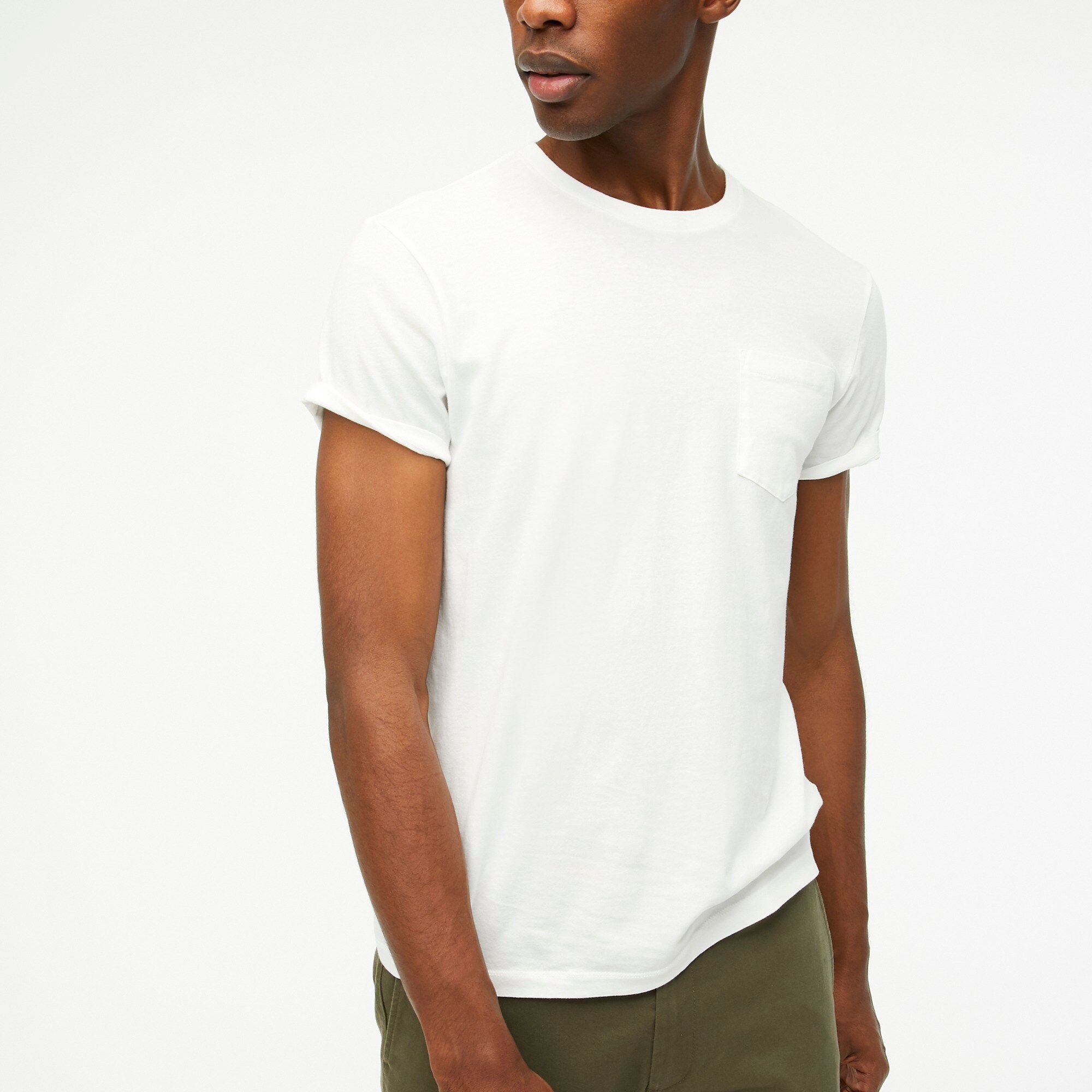  Cotton washed jersey pocket tee