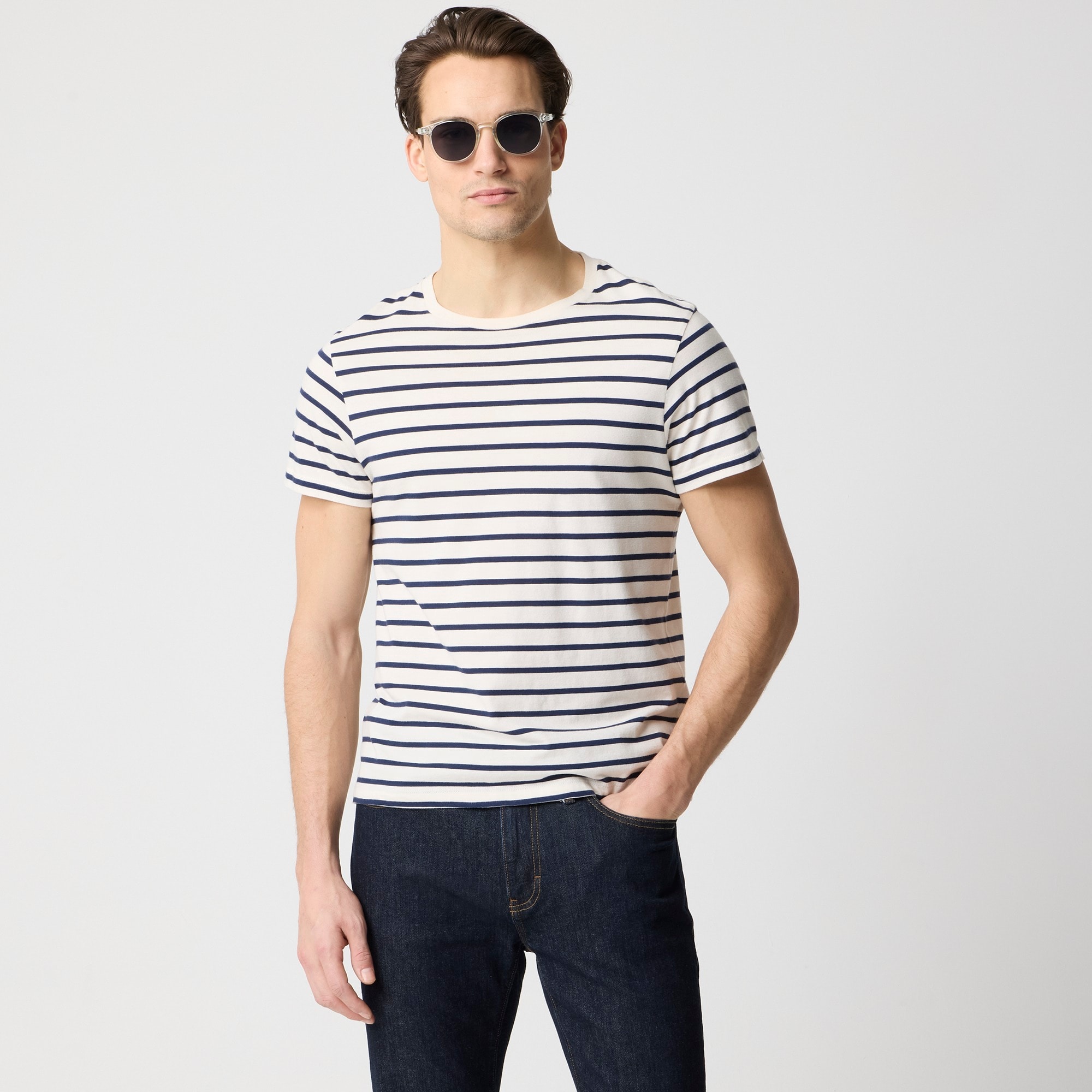  Slim broken-in striped tee