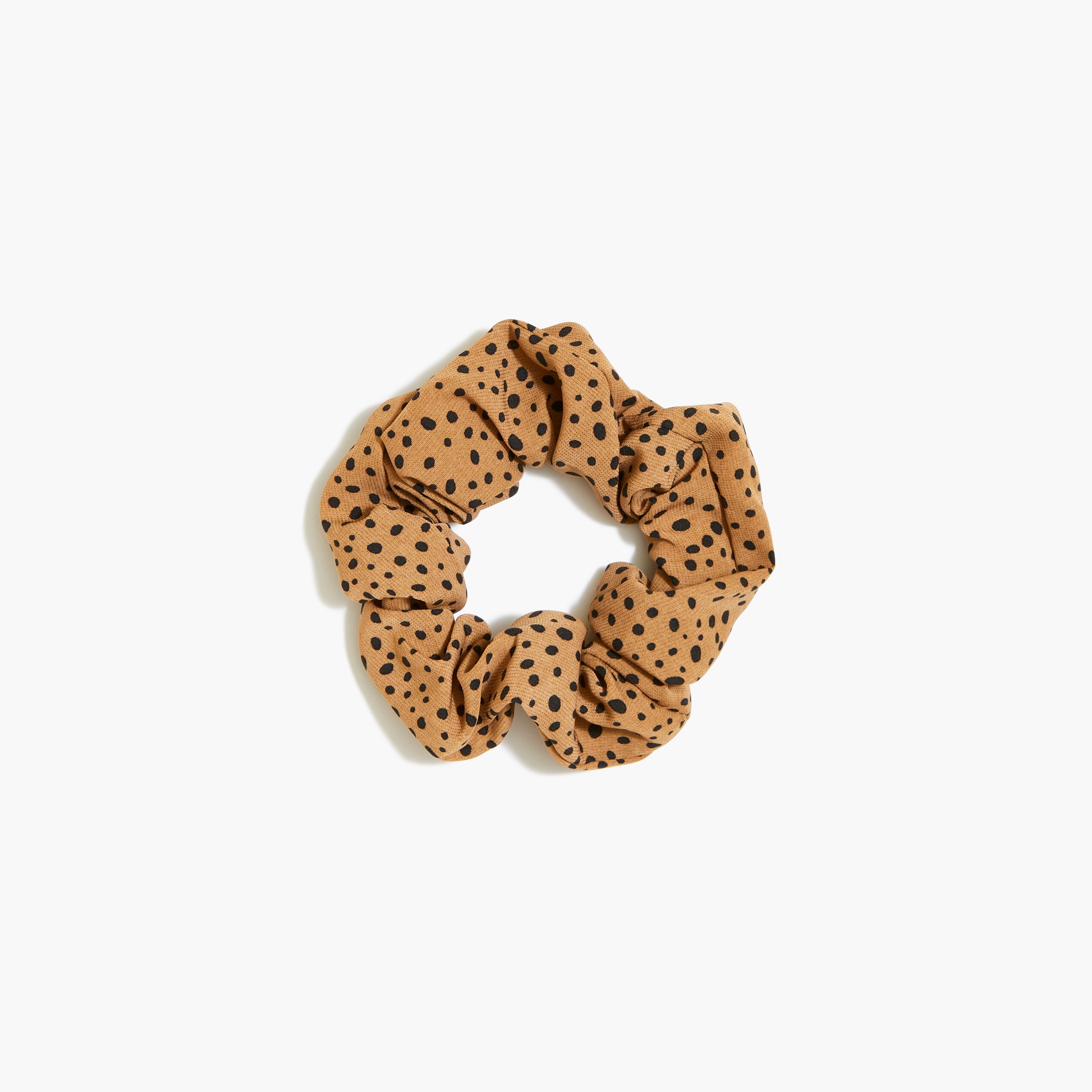 Scatter dot animal-print scrunchie