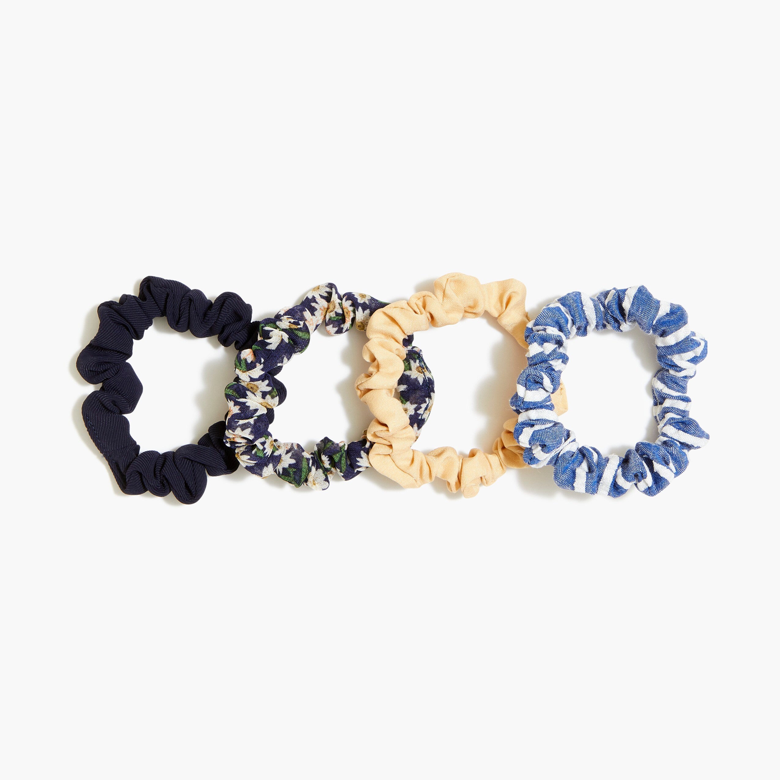 Daisy striped scrunchie set