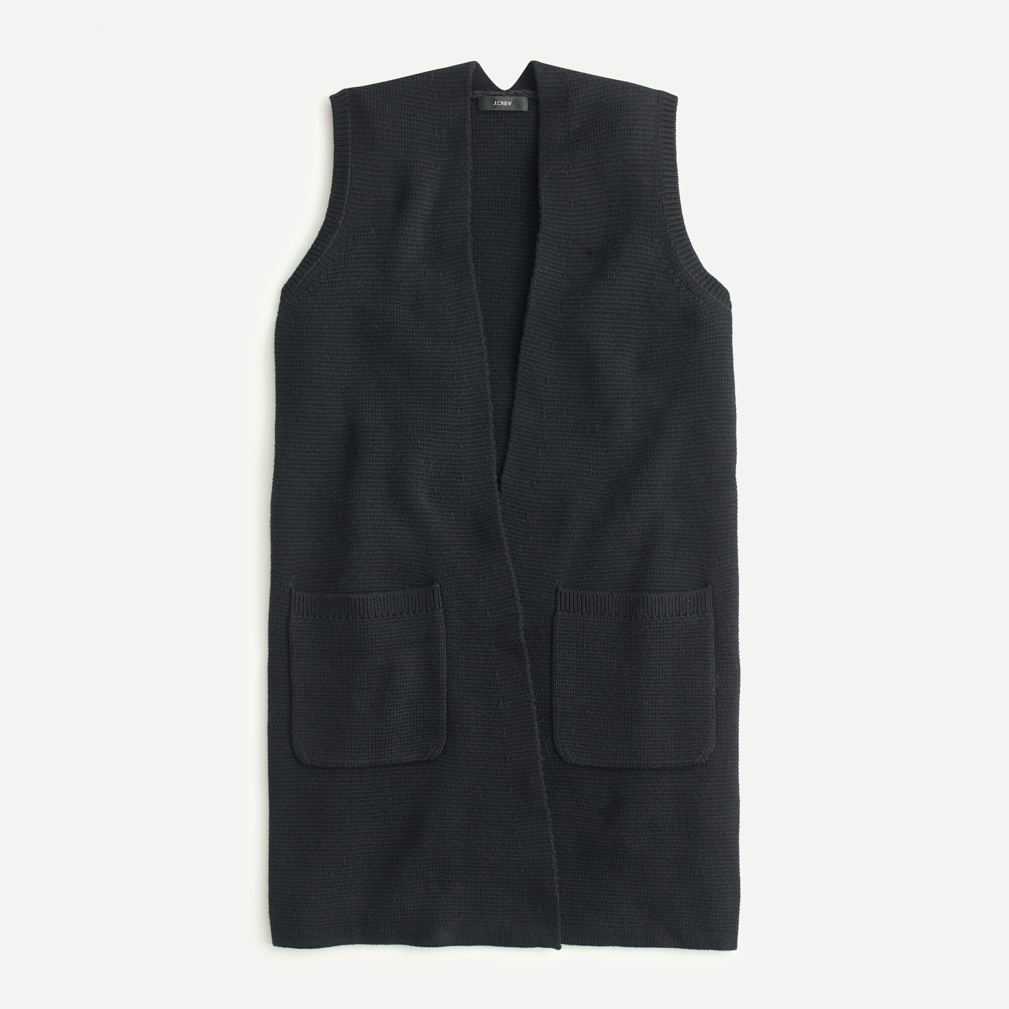 Long knit vest-jacket