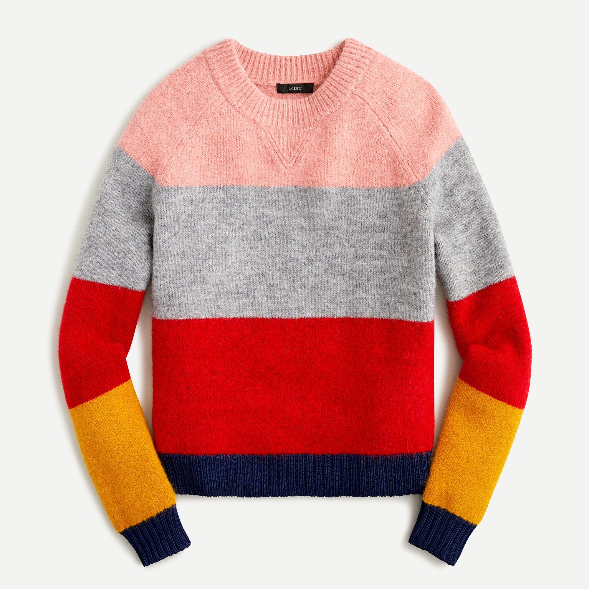 Colorblock crewneck sweater