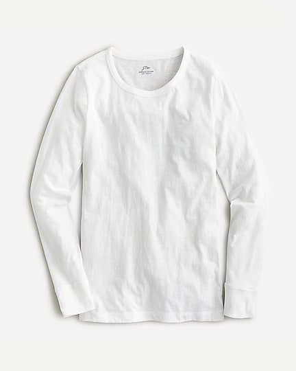 womens Vintage cotton crewneck long-sleeve T-shirt