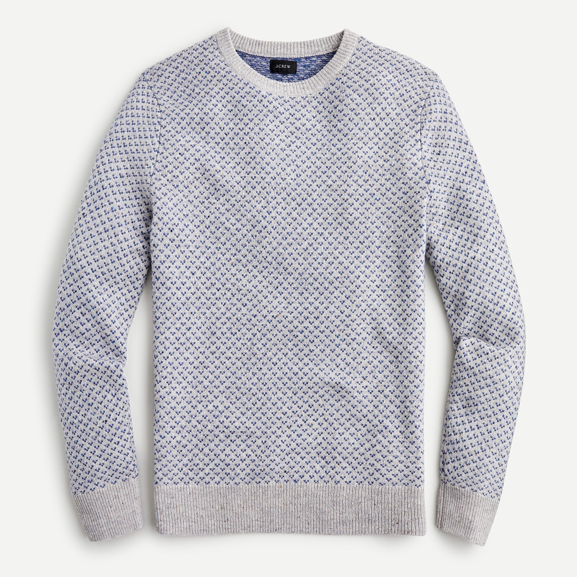 J.Crew Rugged Merino Wool Donegal Bird s eye Sweater For Men