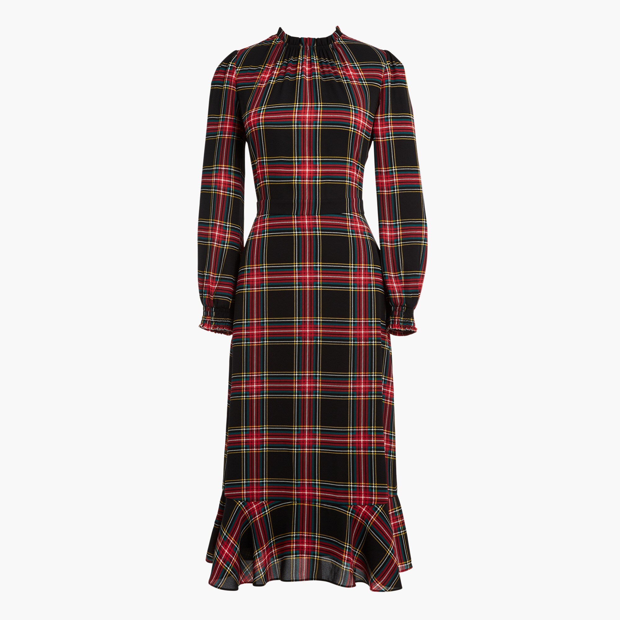 ruffleneck peasant dress for women