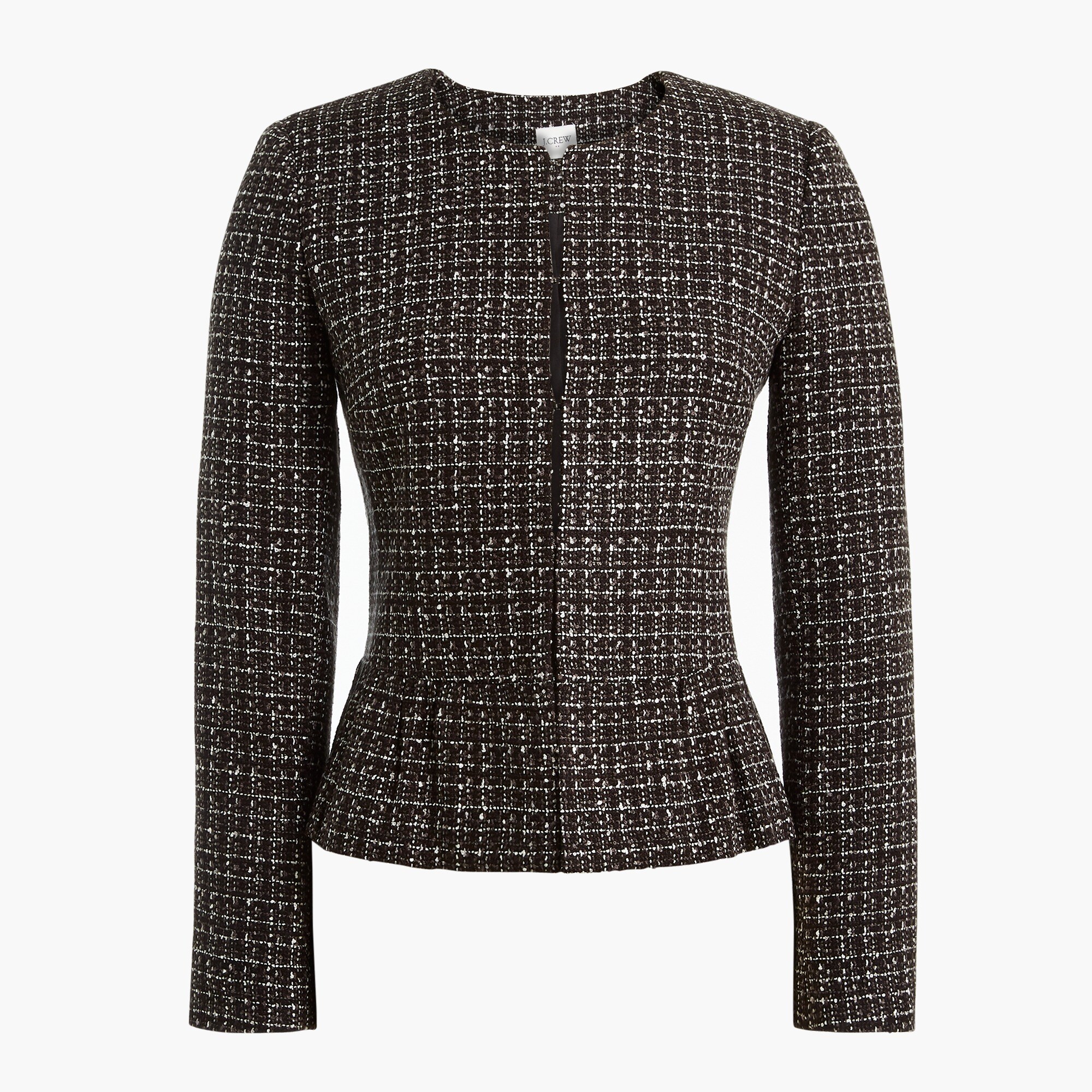 tweed peplum jacket for women