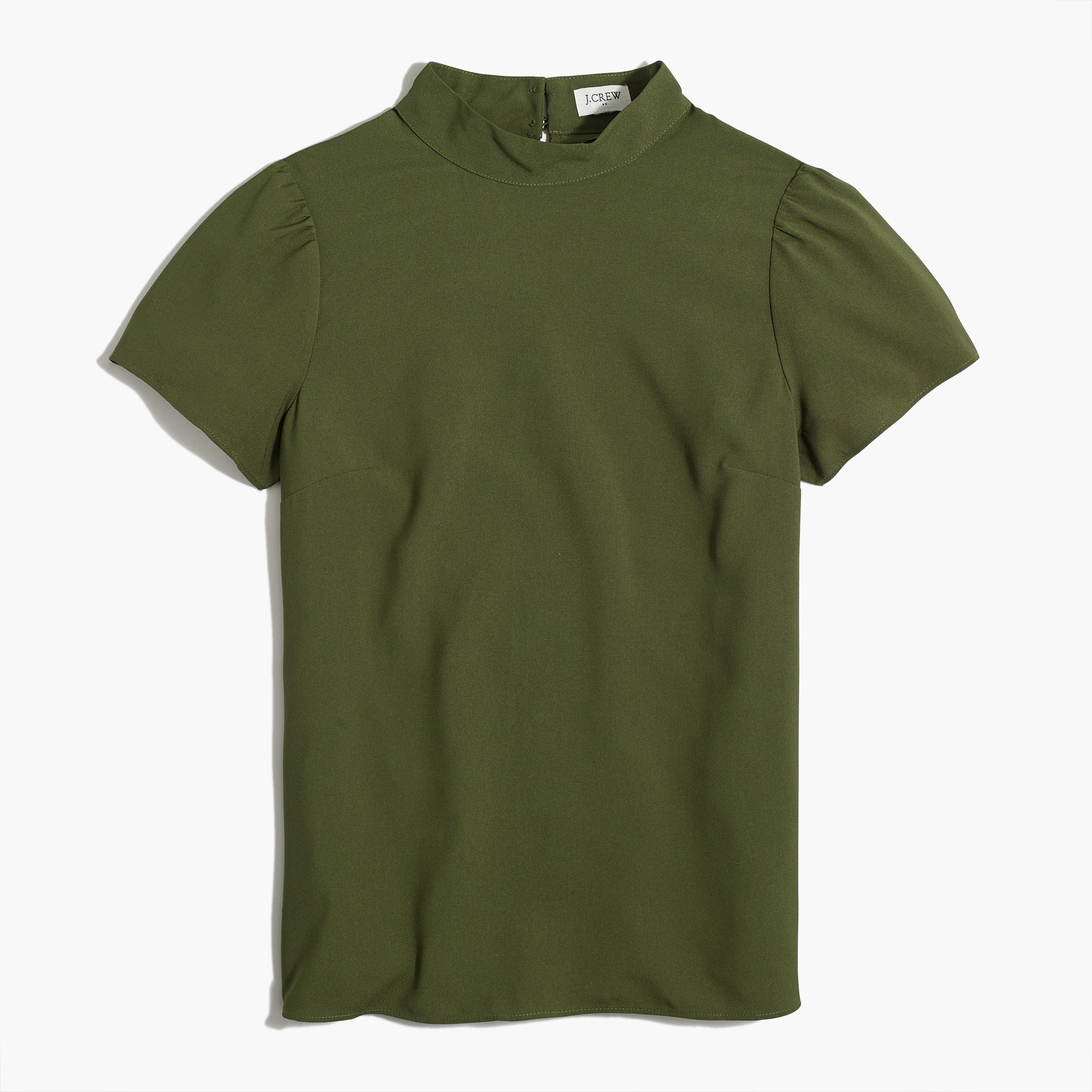 Short-sleeve mockneck top