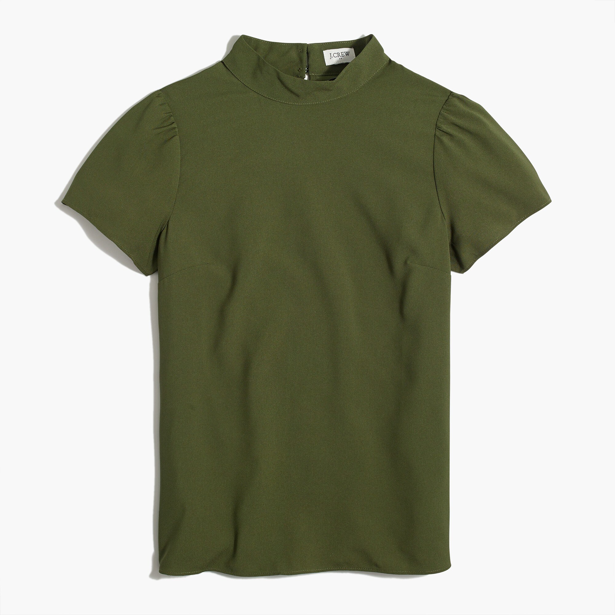 Short-sleeve mockneck top