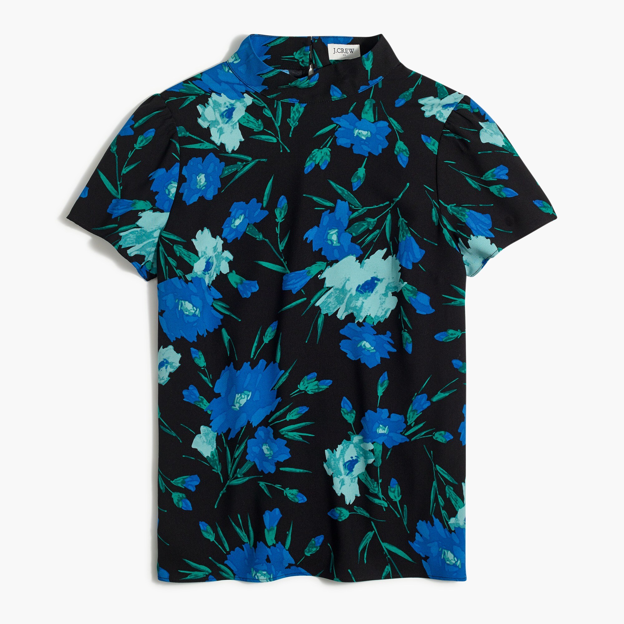 Short-sleeve mockneck top