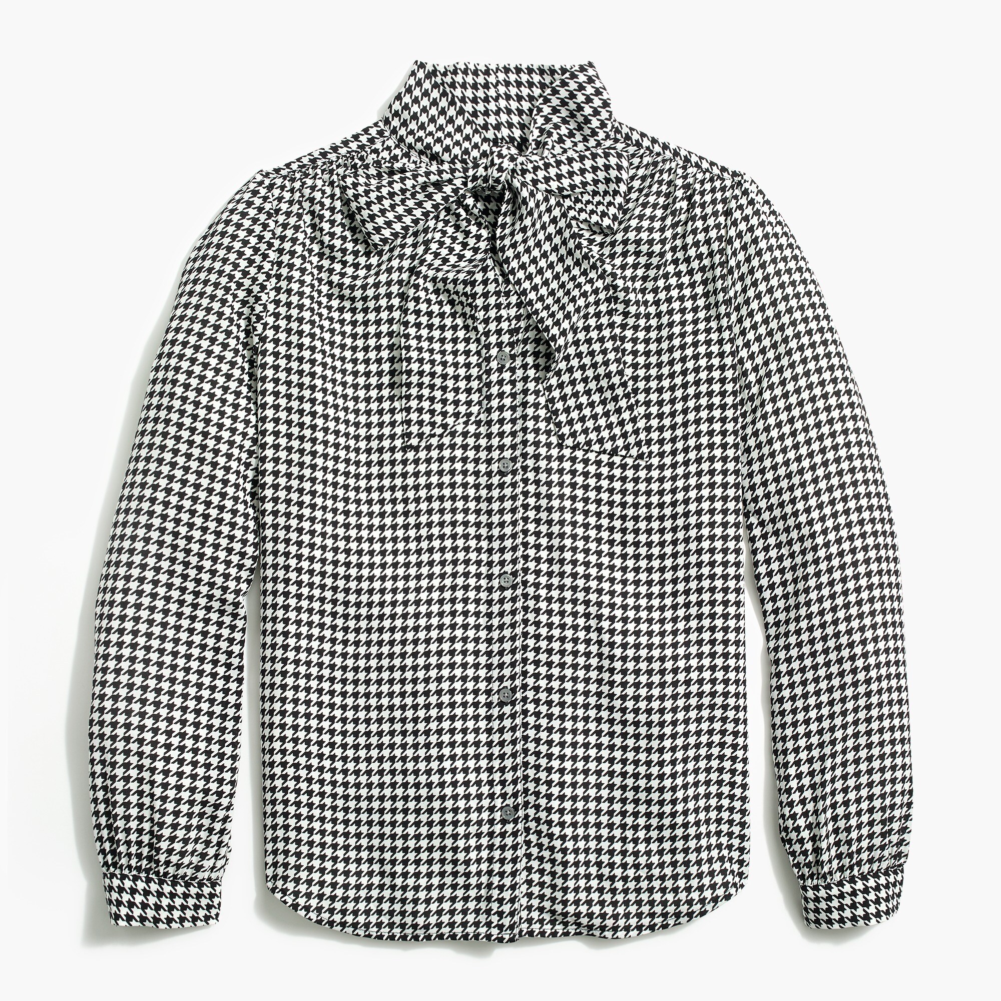 Long-sleeve bow top