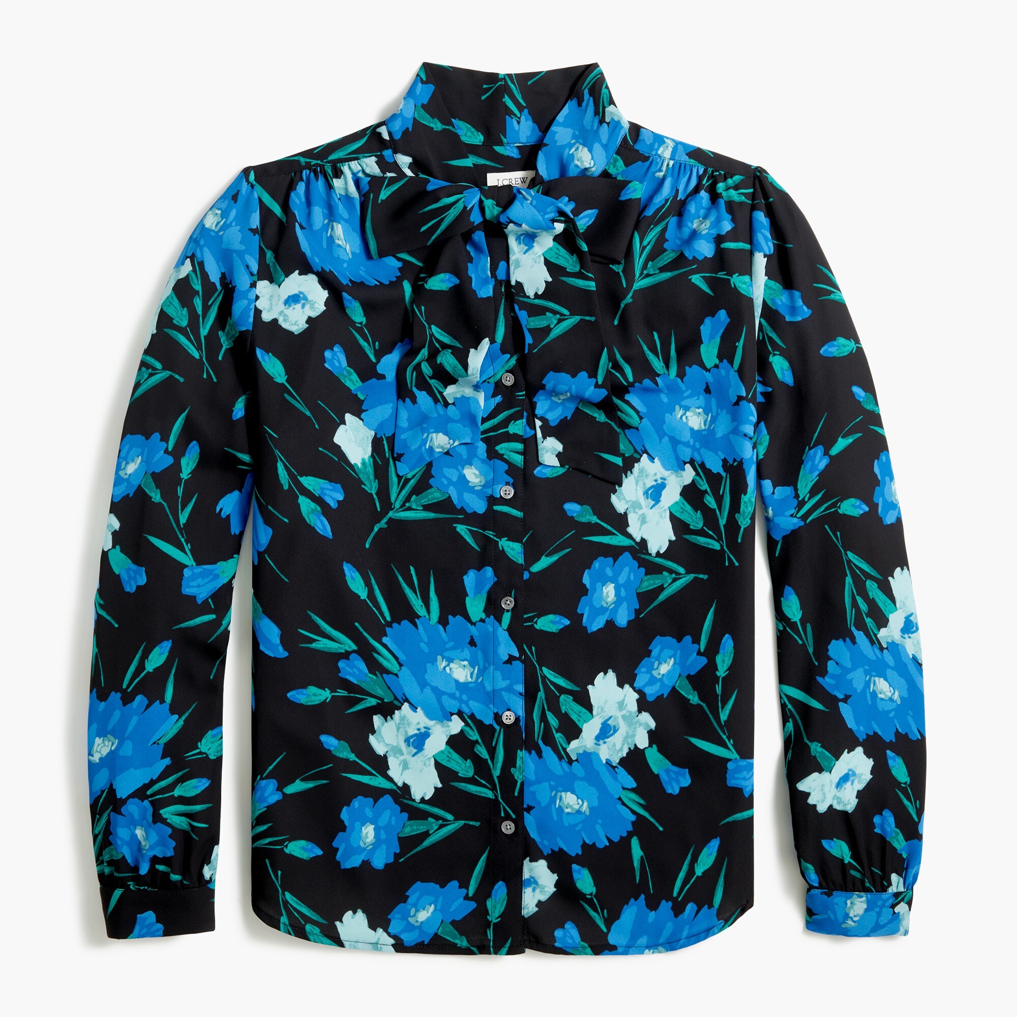 Long-sleeve bow top