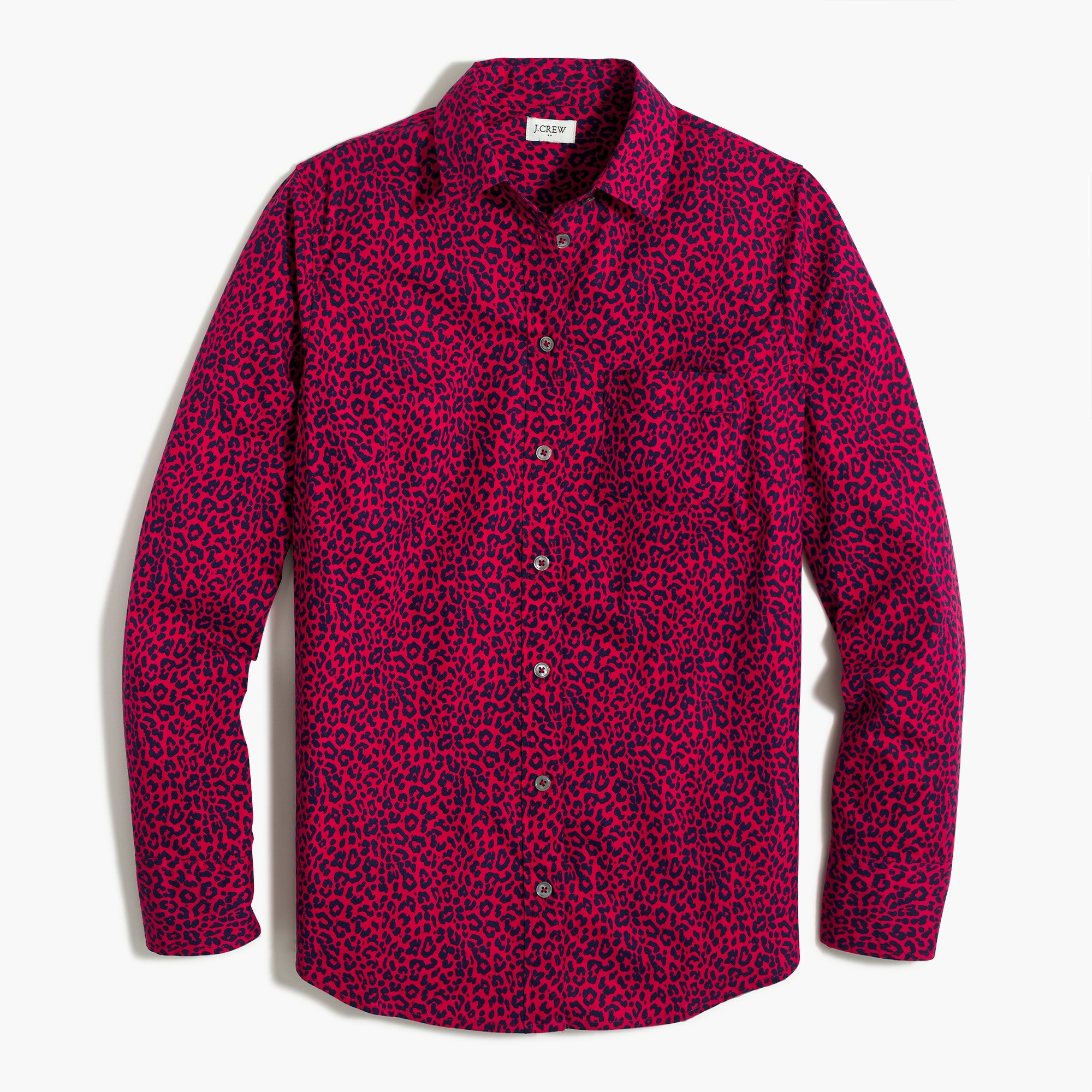 Button-up stretch cotton poplin shirt signature fit
