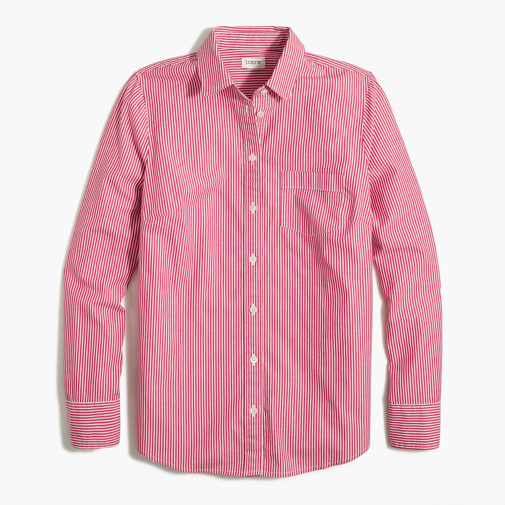 button-up stretch cotton poplin shirt in signature fit for women