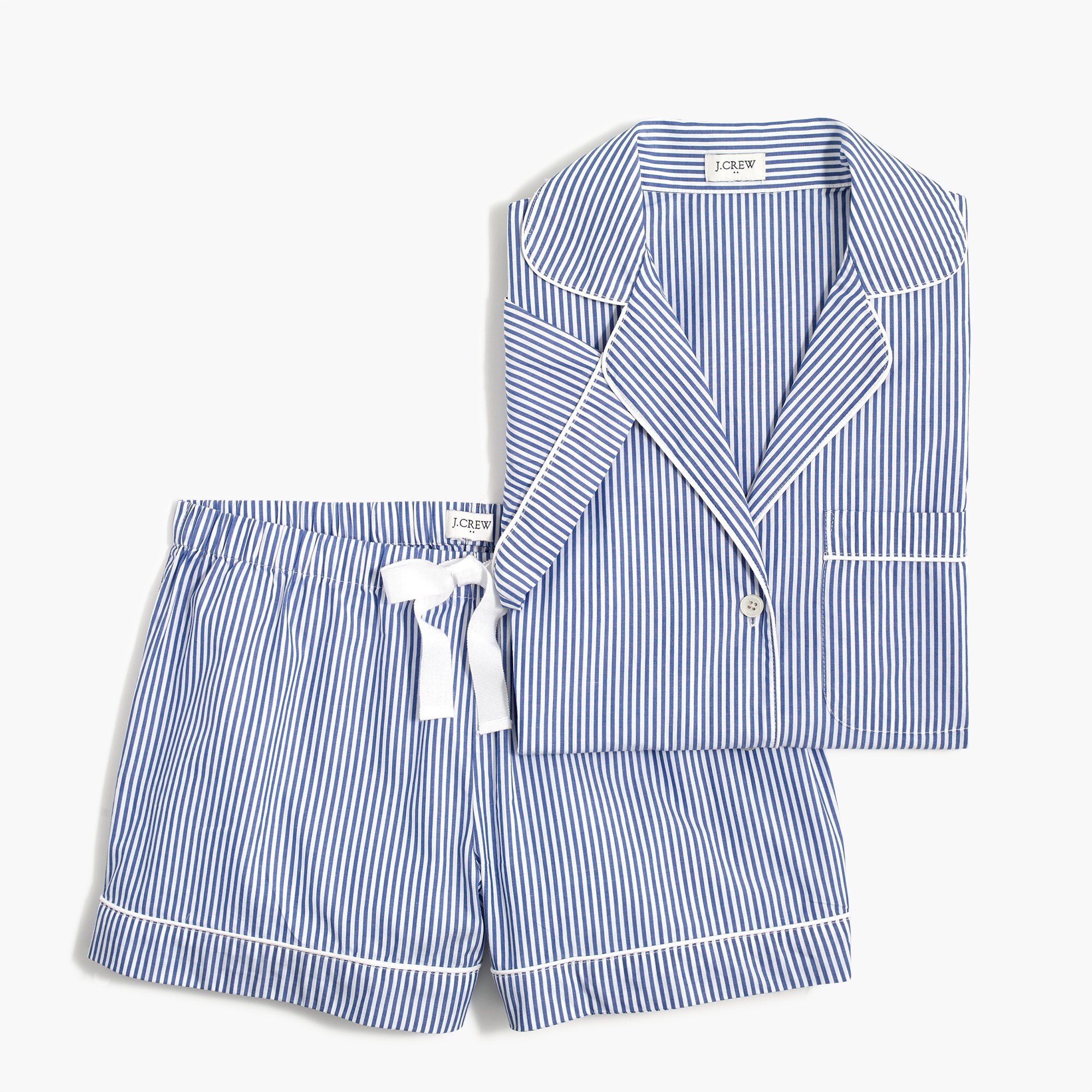 printed short-sleeve pajama set for women