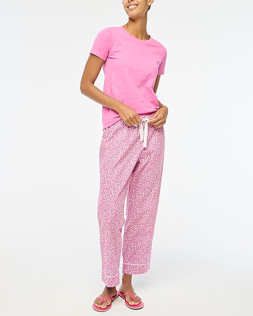 womens Cropped cotton pajama pant