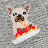 Spaghetti and bulldogs trouser socks GREY BULLDOG PASTA SOCK spaghetti and bulldogs trouser socks for women