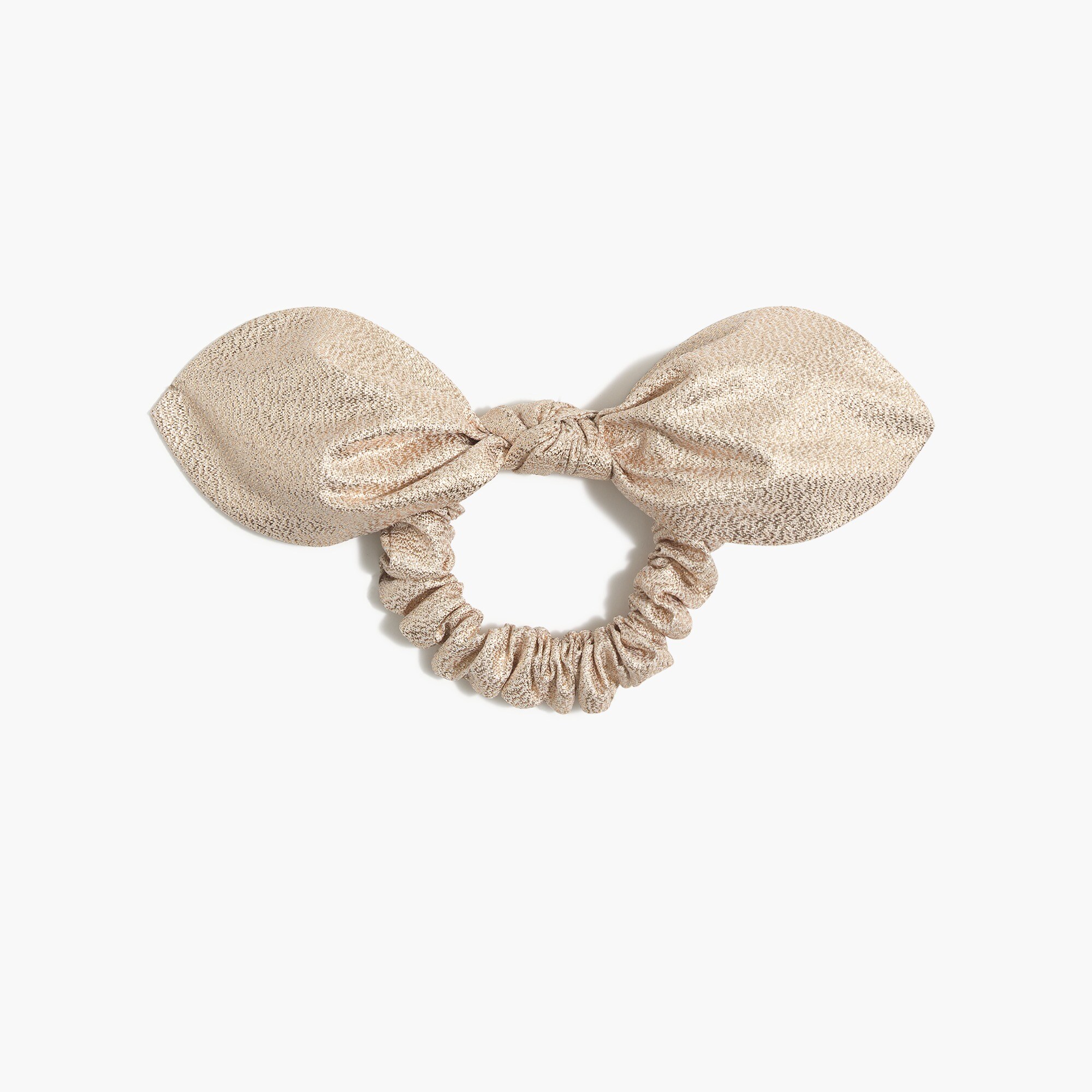 Metallic gold bow scrunchie