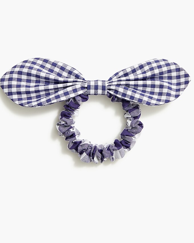factory: bow scrunchie for women, right side, view zoomed
