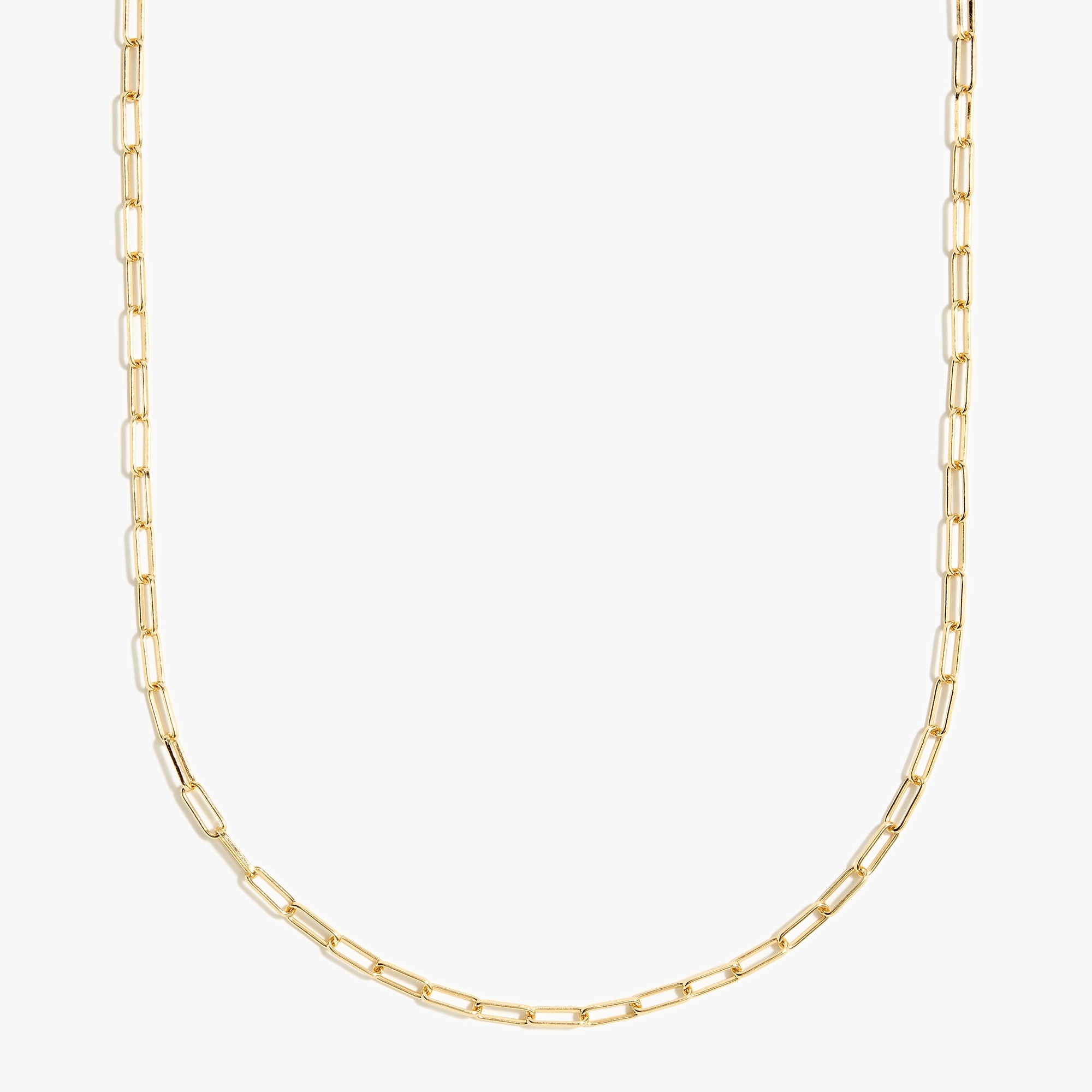T-bar paper-clip link chain necklace