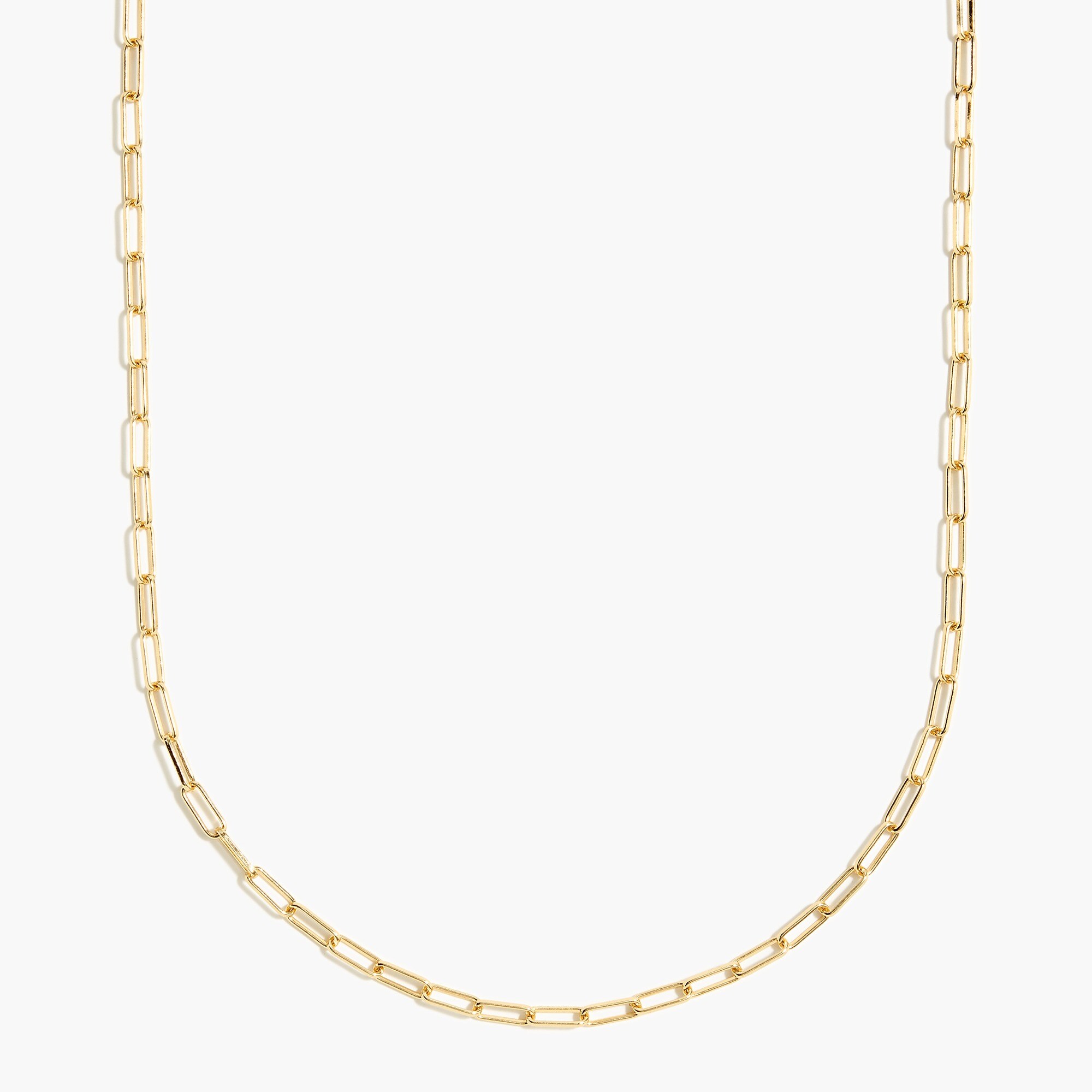 T-bar paper-clip link chain necklace